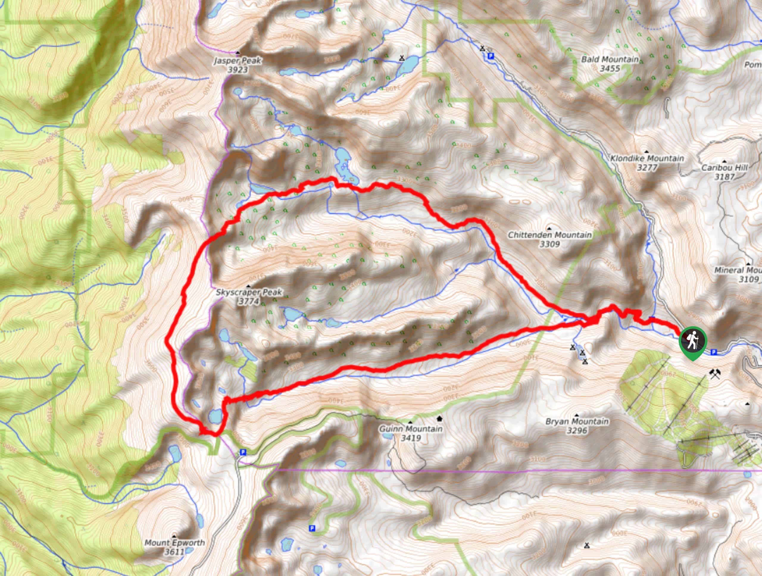 High Lonesome Loop Hike Map