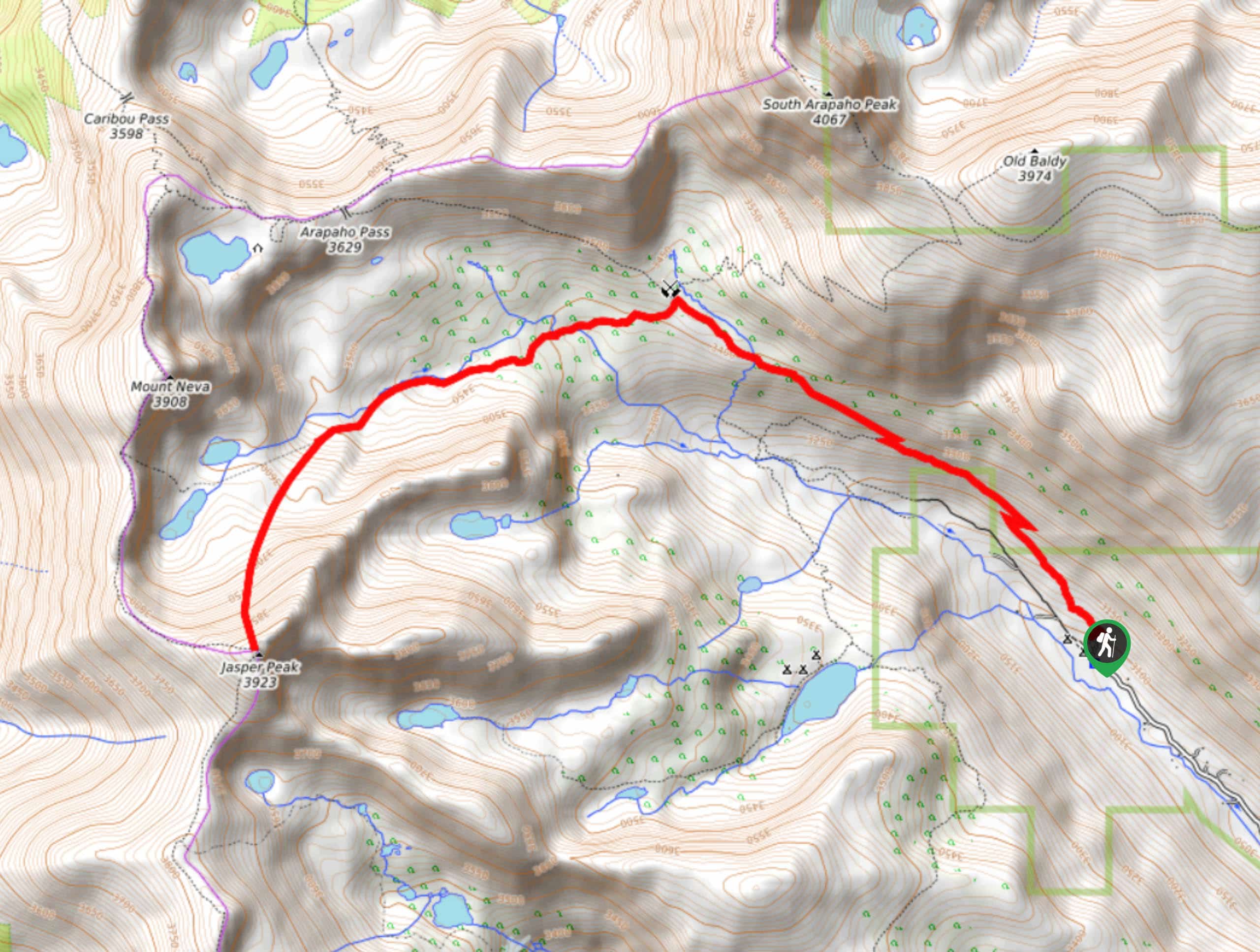 Mount Jasper Hike Map