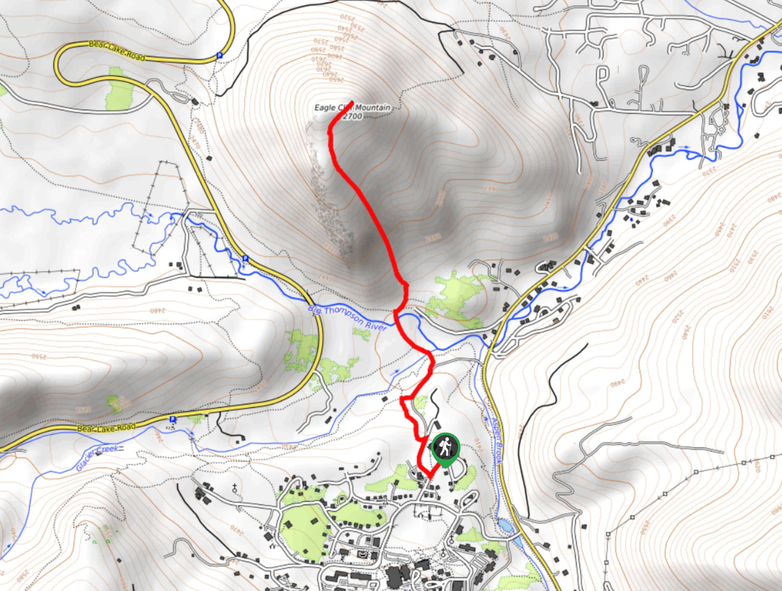 Eagle Cliff Mountain Hike Map