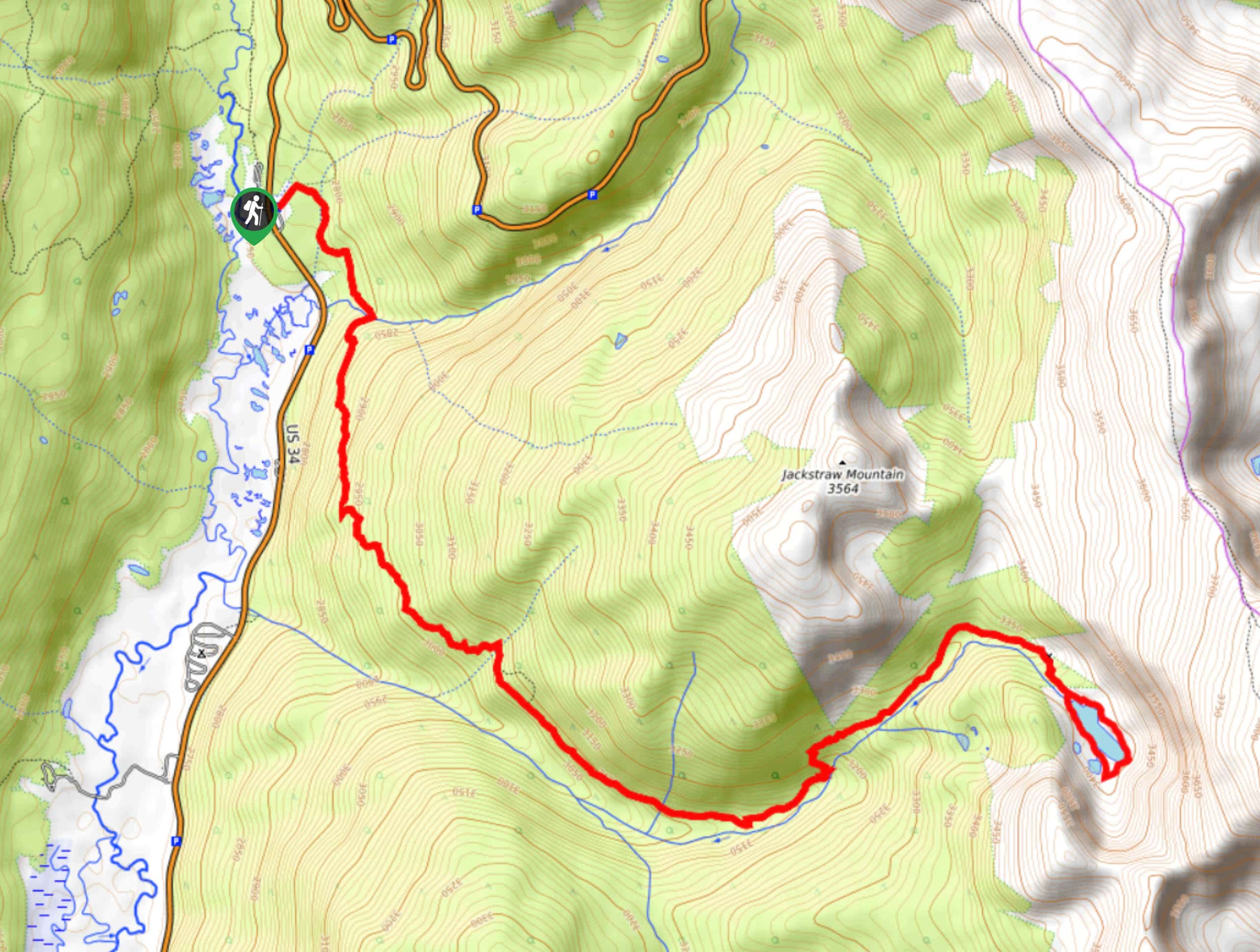 Timber Lake Hike Map