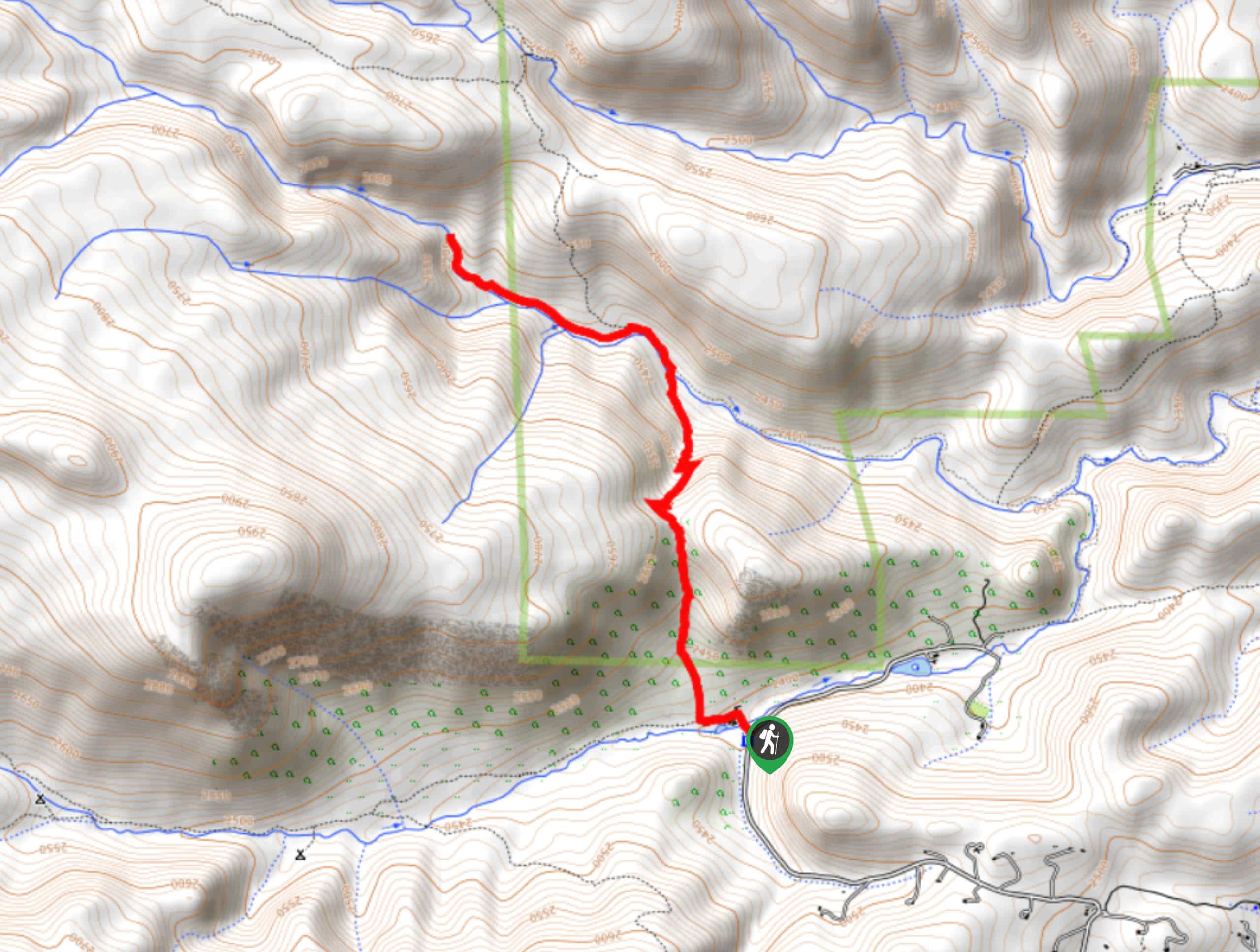 West Creek Falls Hike Map