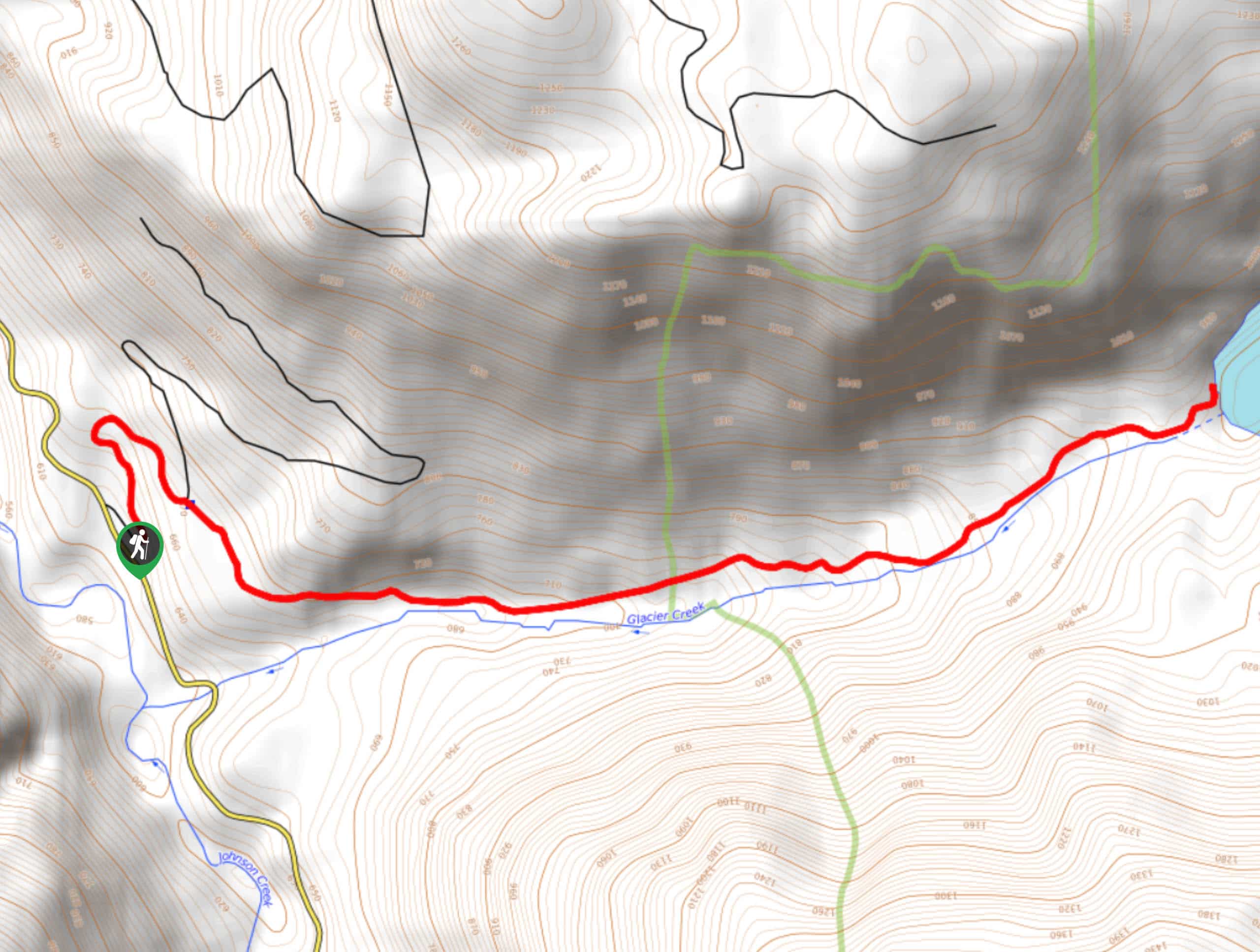 Glacier Lake Trail Map