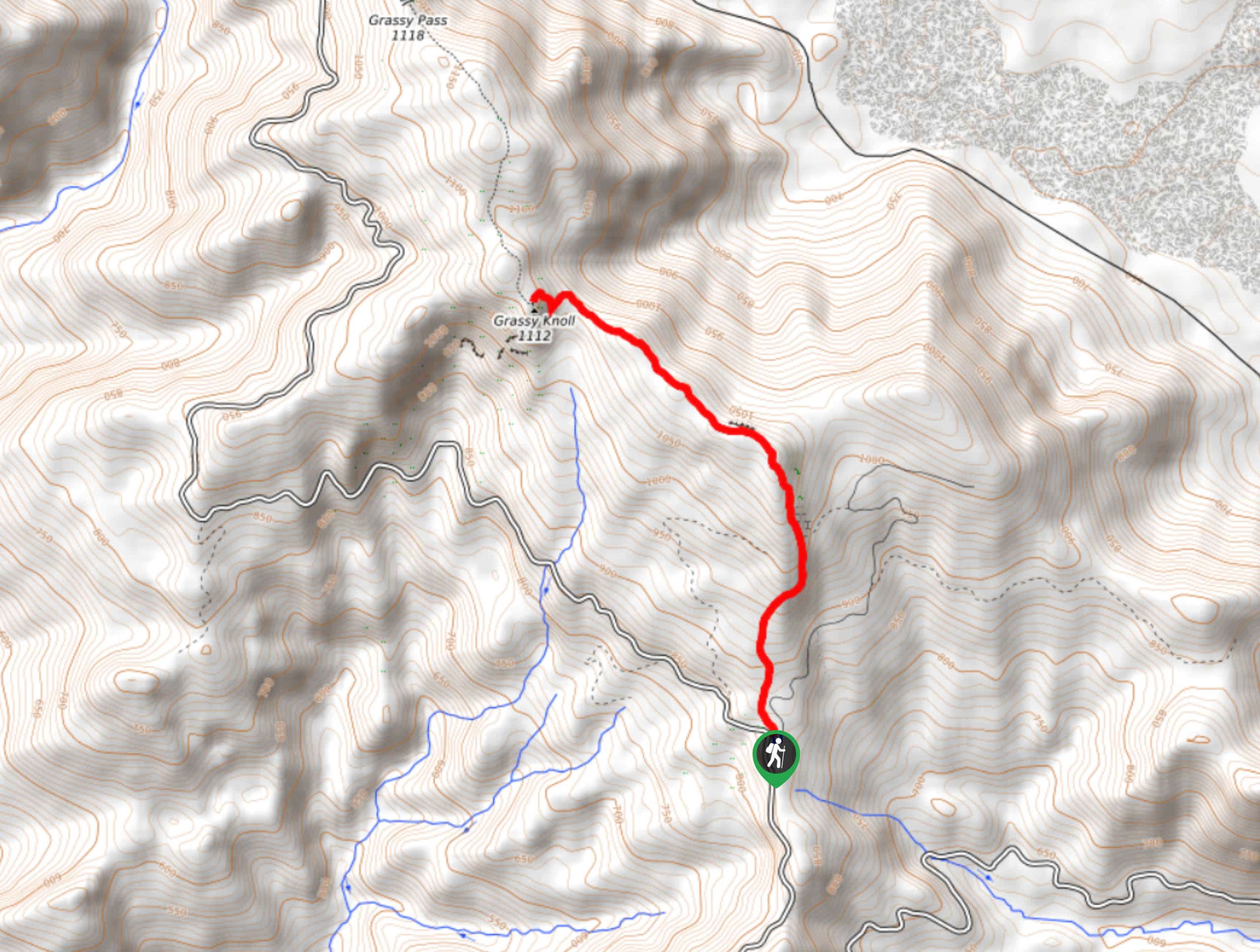 Grassy Knoll Trail Map