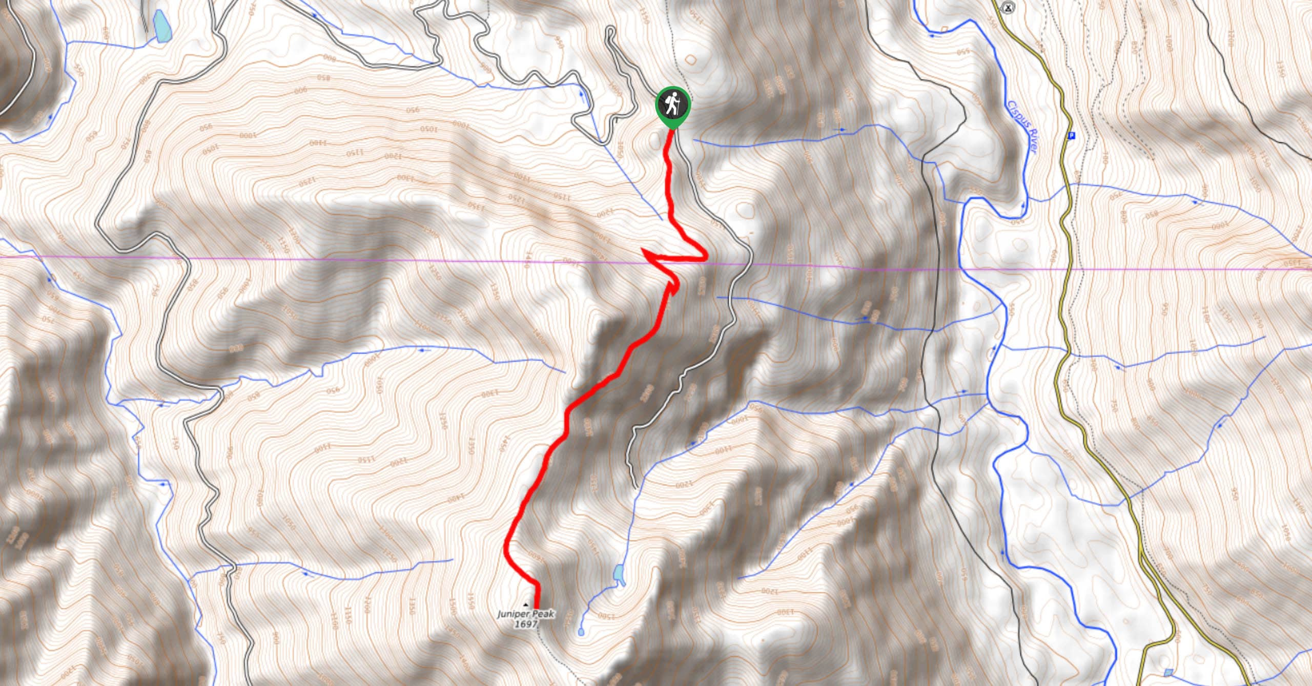 Juniper Peak Summit Trail Map