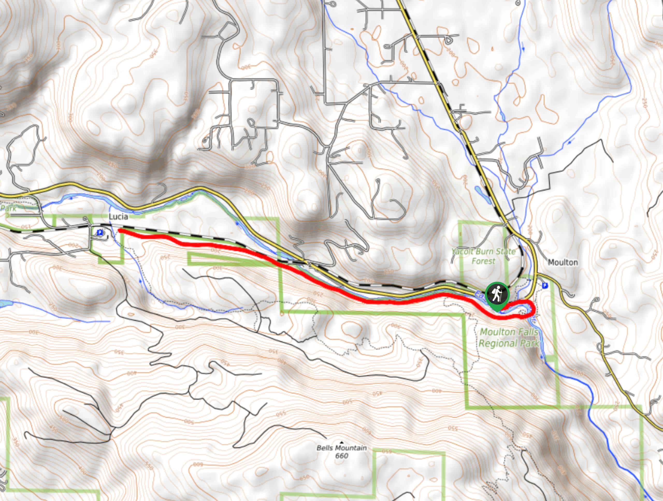 Moulton Falls Hike Map
