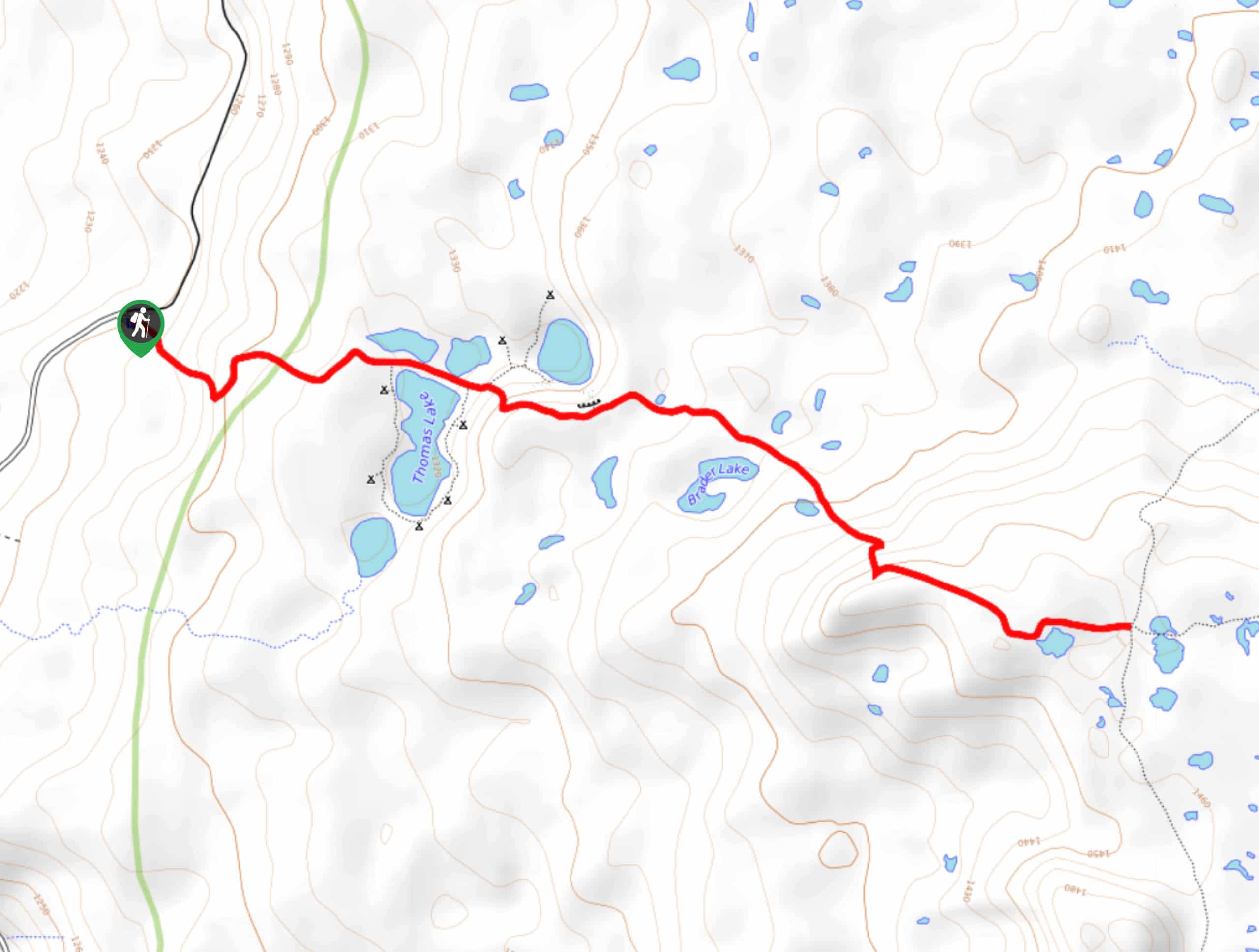 Thomas Lake Trail Map