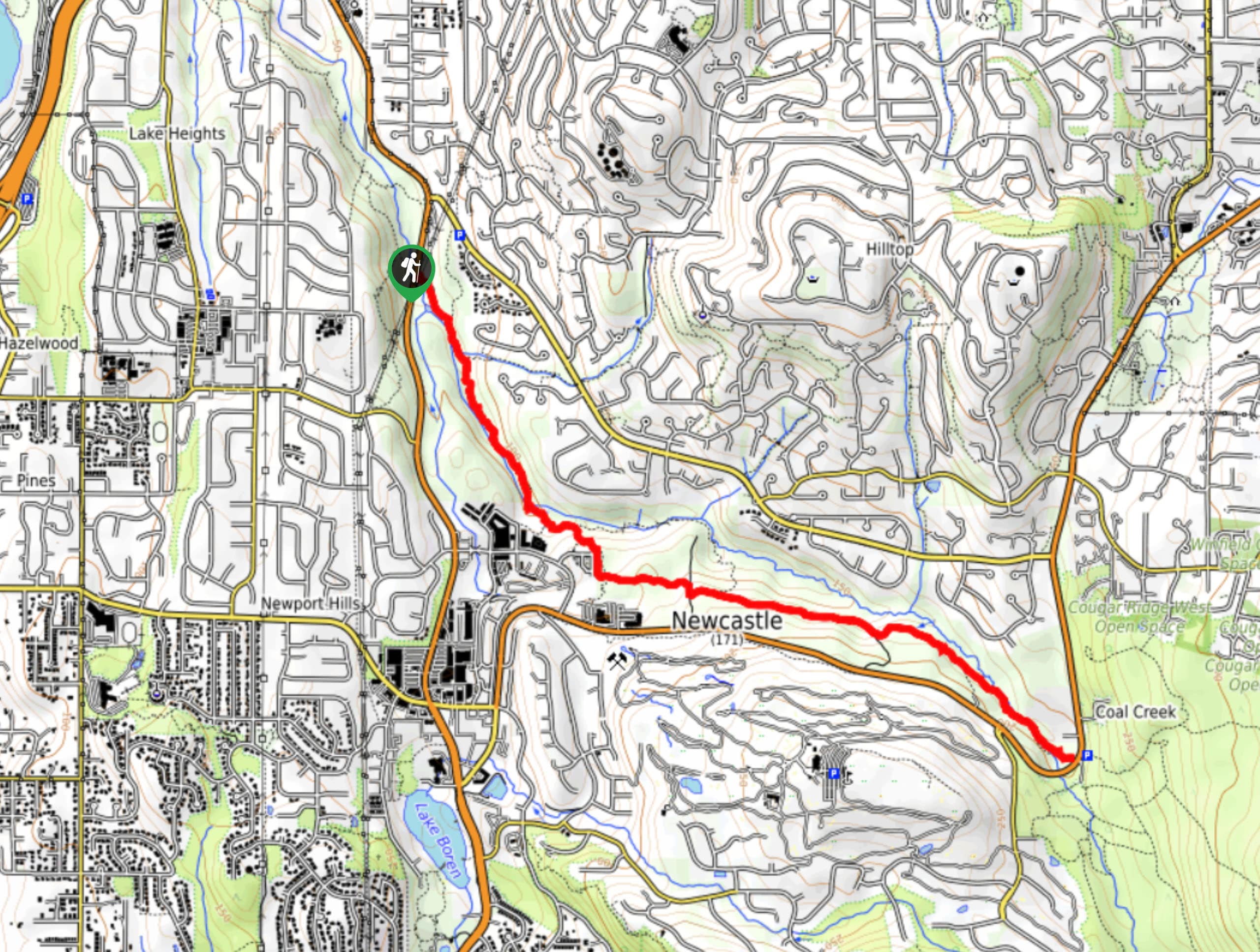 Coal Creek Trail Map