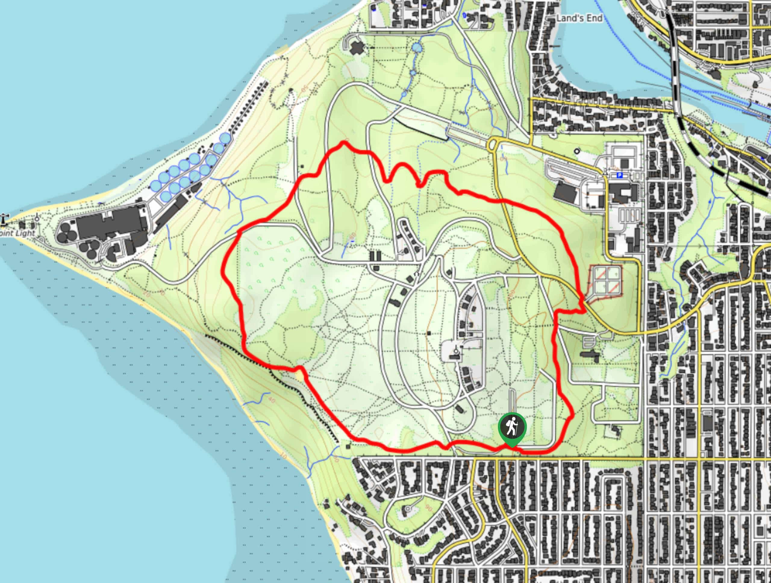 Discovery Park Loop via Emerson Entrance Map