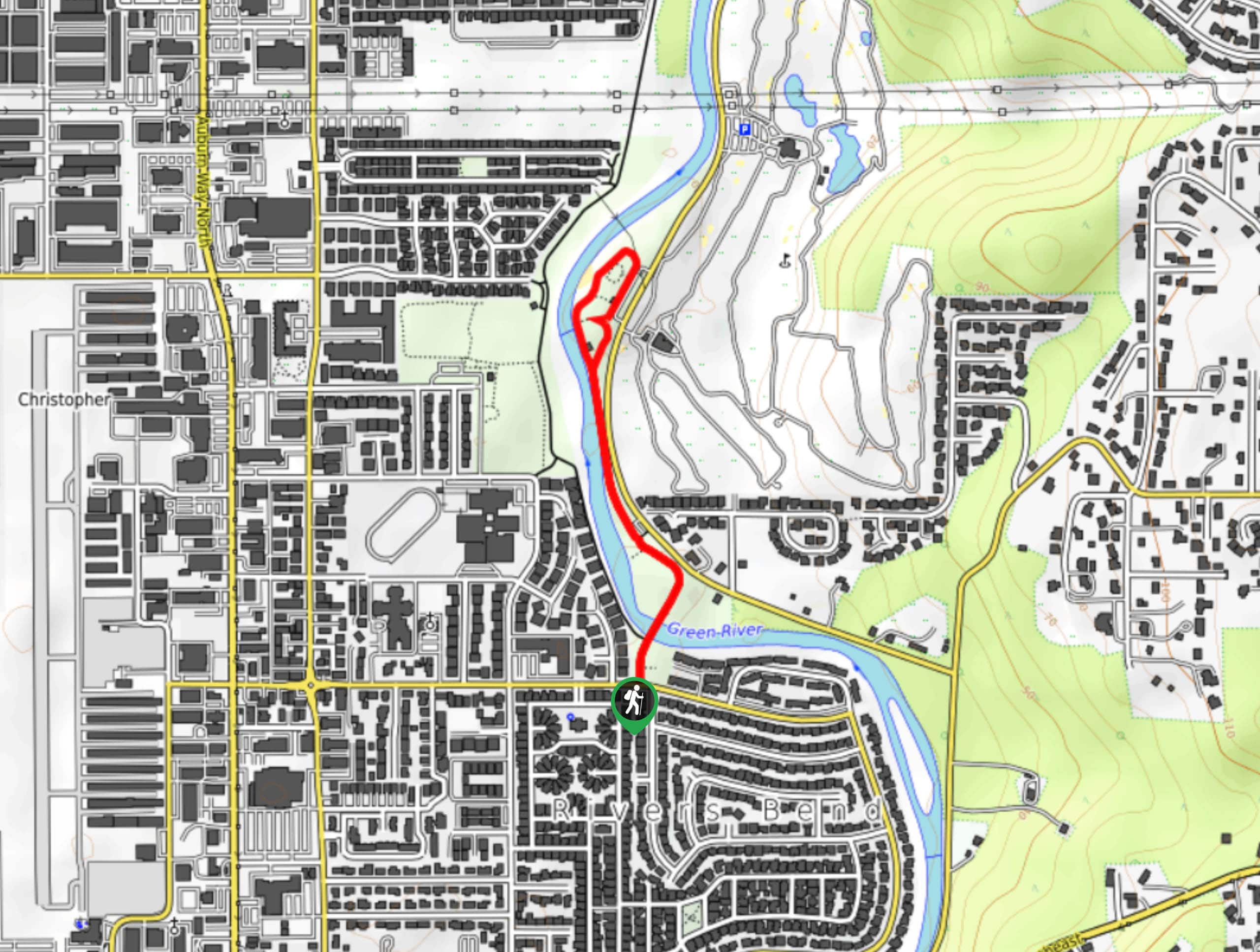 Dykstra Park and Isaac Evans Park Trail Map