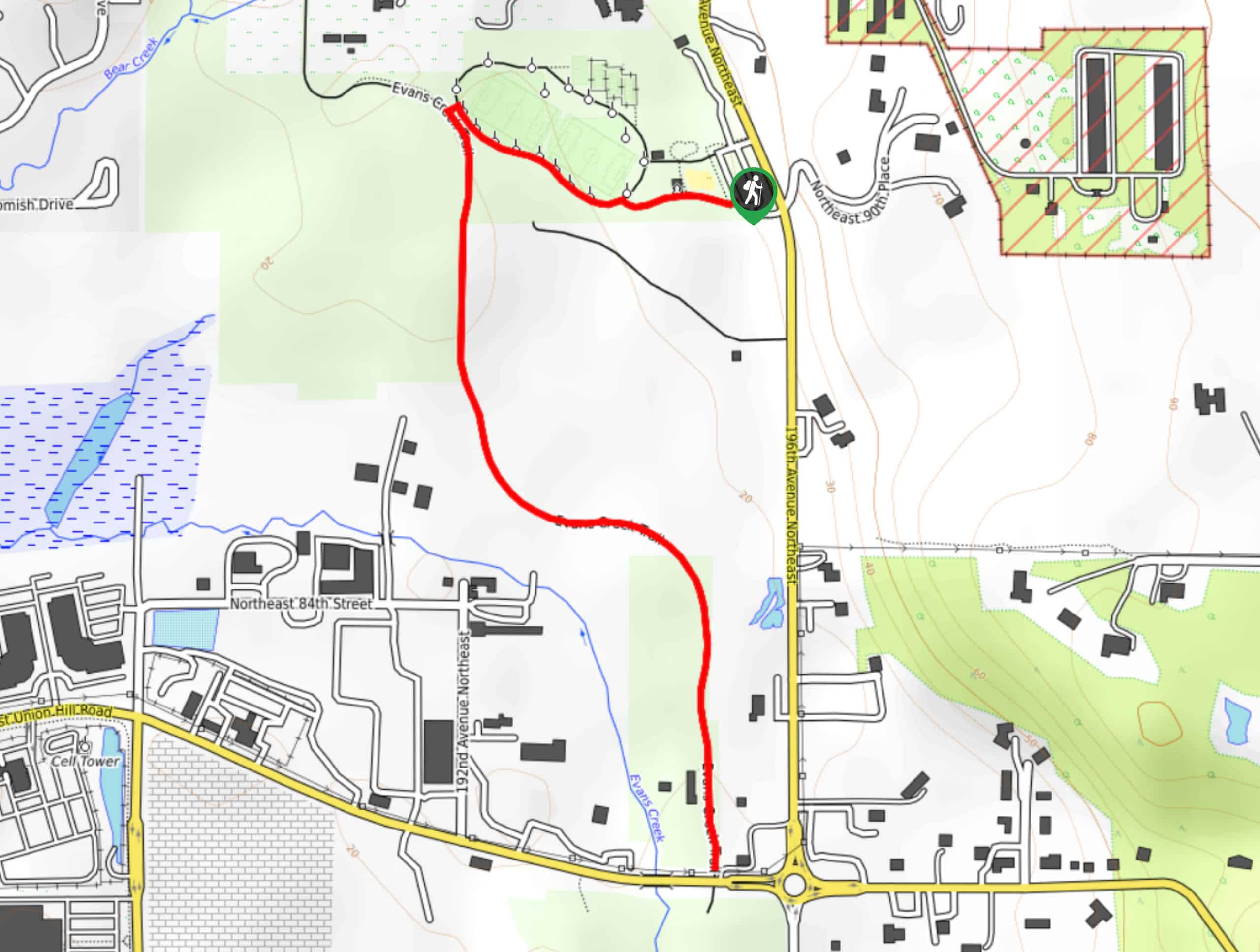 Evans Creek Trail Map