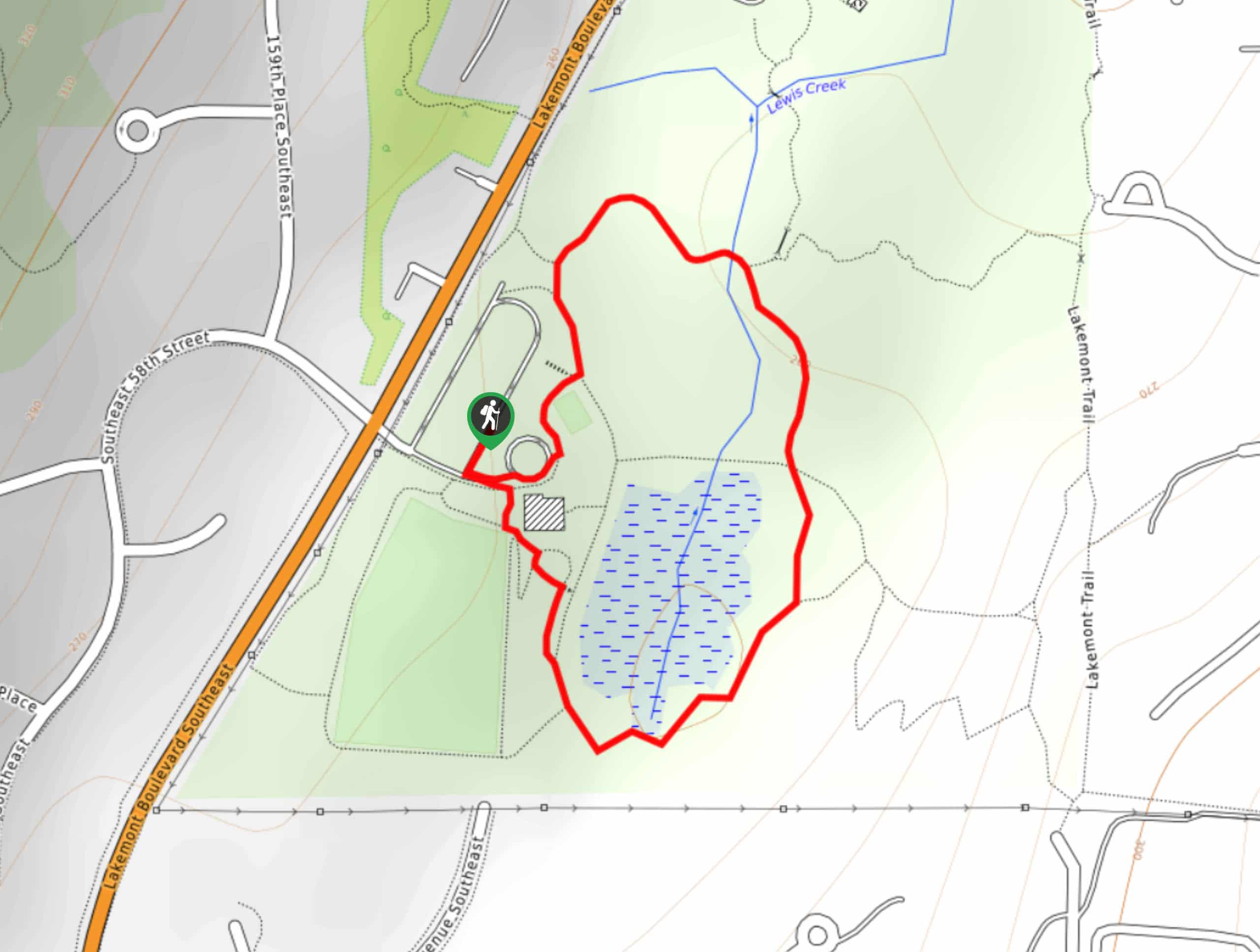 Lewis Creek Park Loop Map