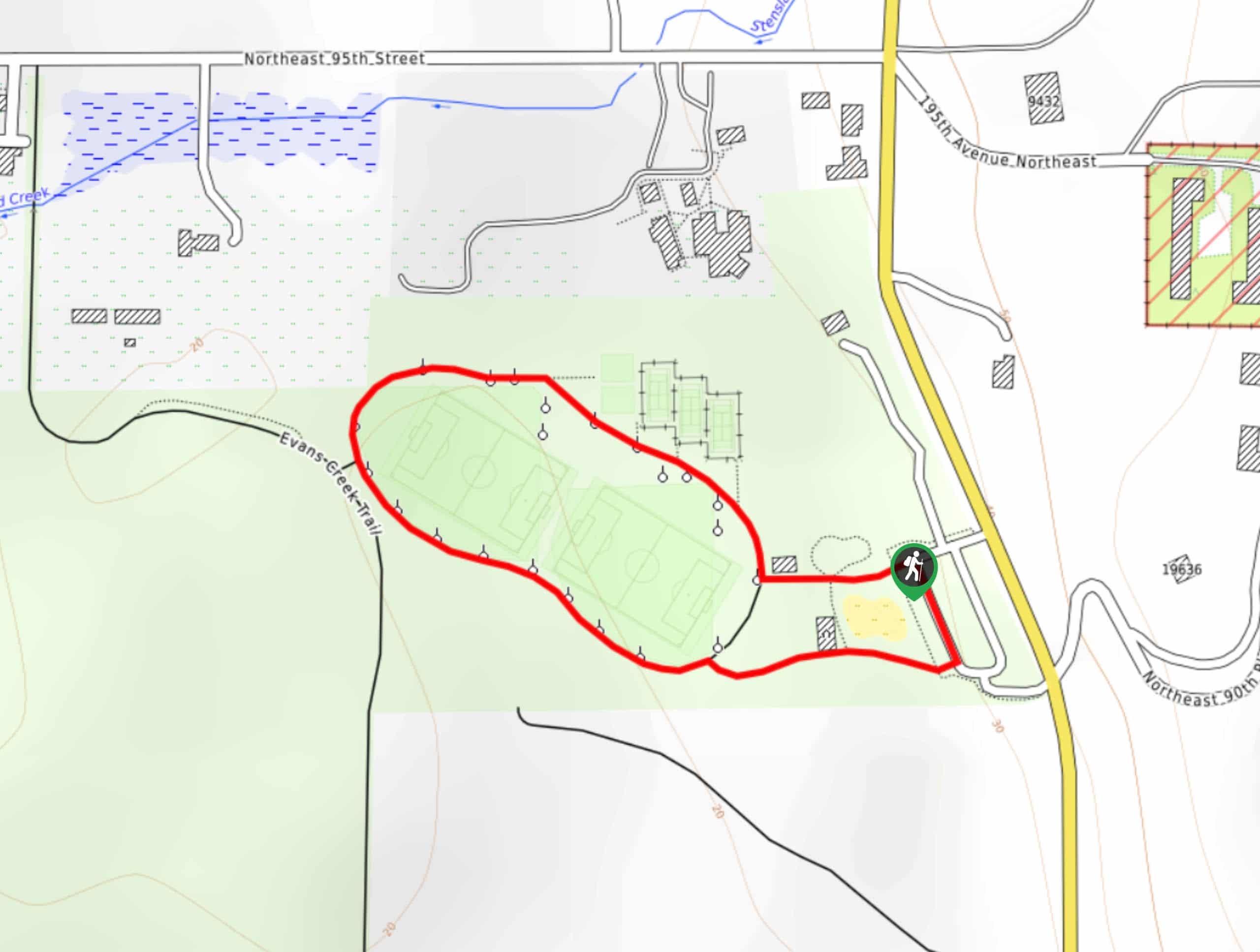 Perrigo Park Loop Trail Map