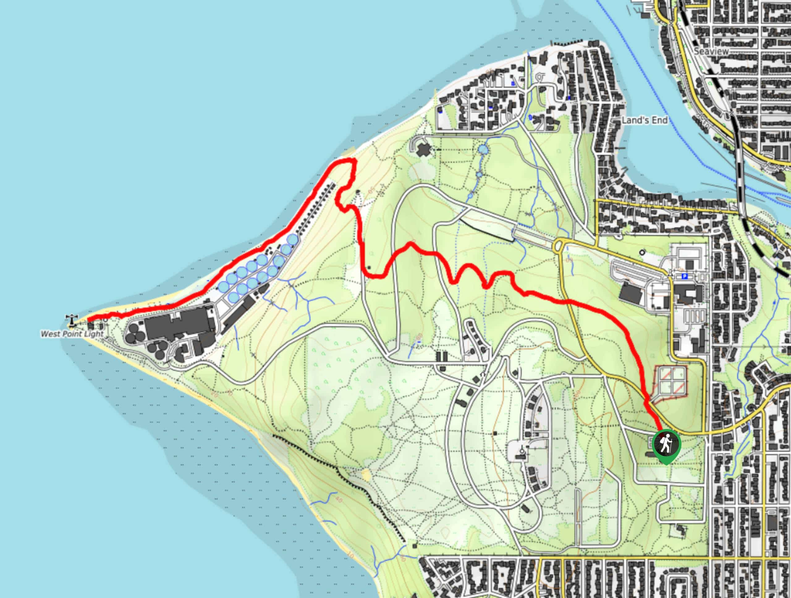 West Point Lighthouse Hike Map