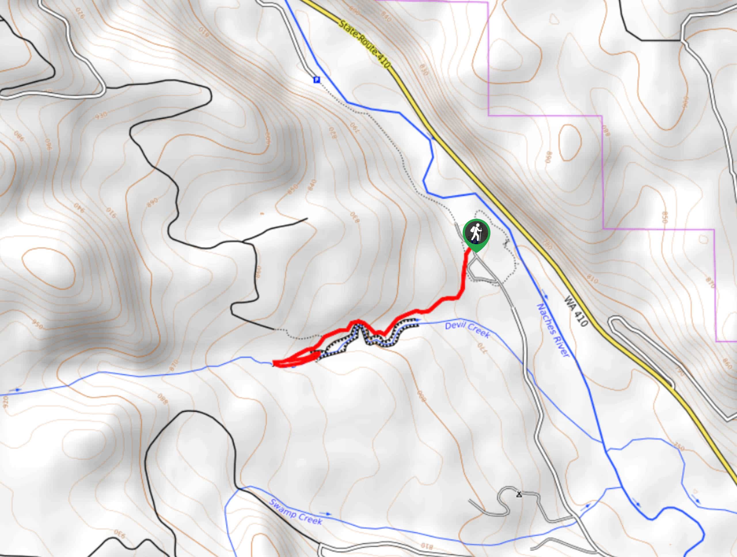 Boulder Cave Trail Map