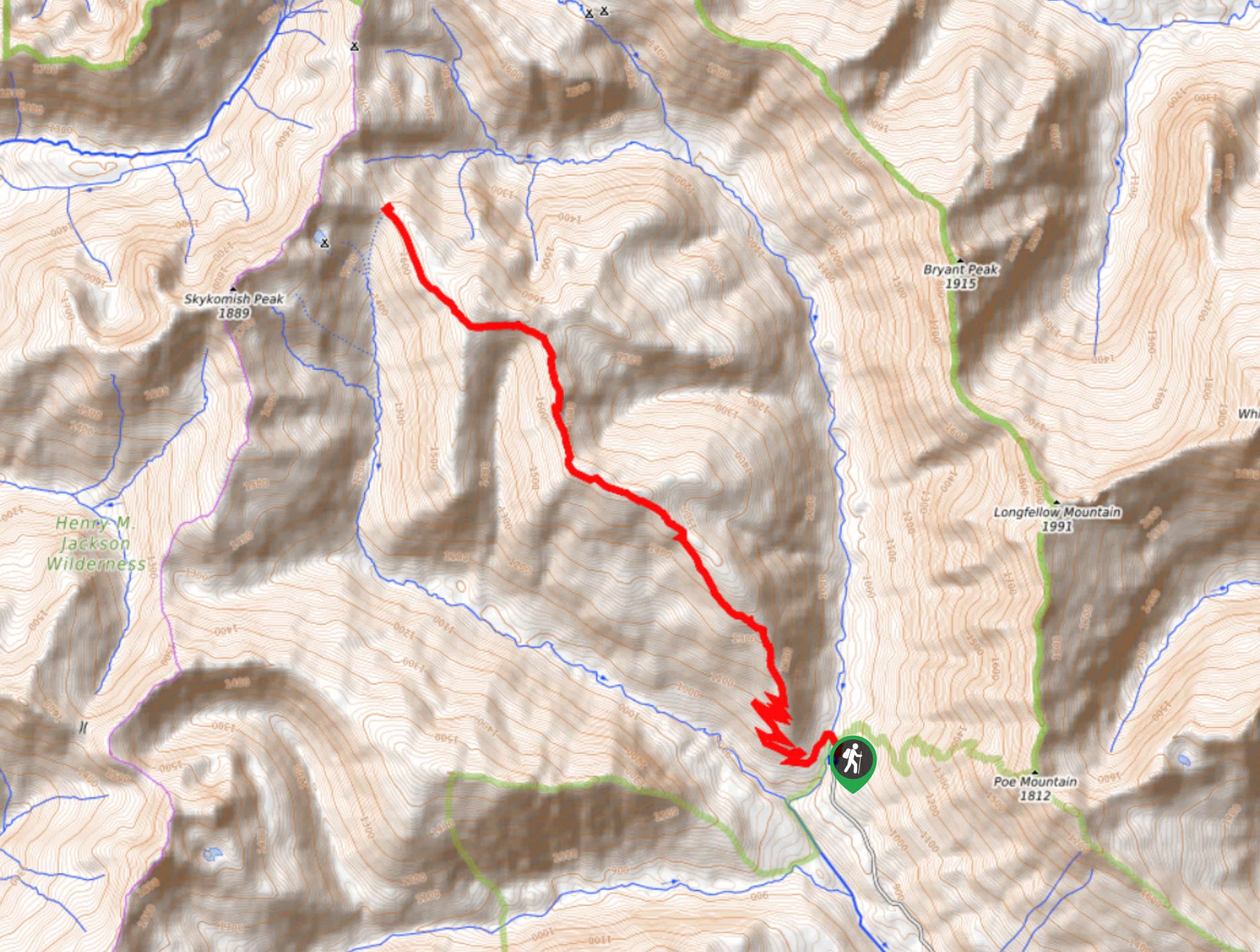 Cady Ridge Trail Map