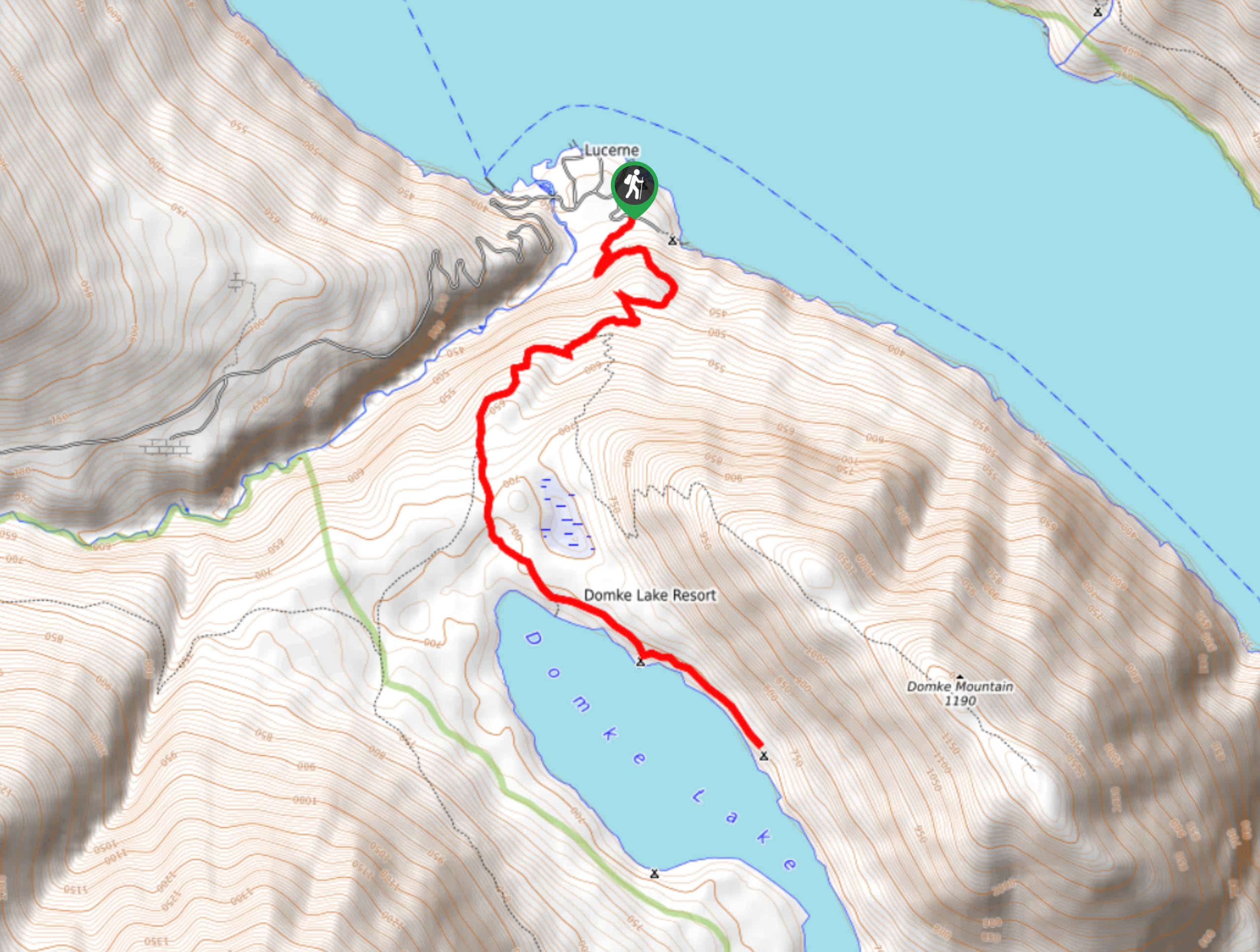 Domke Lake Trail Map