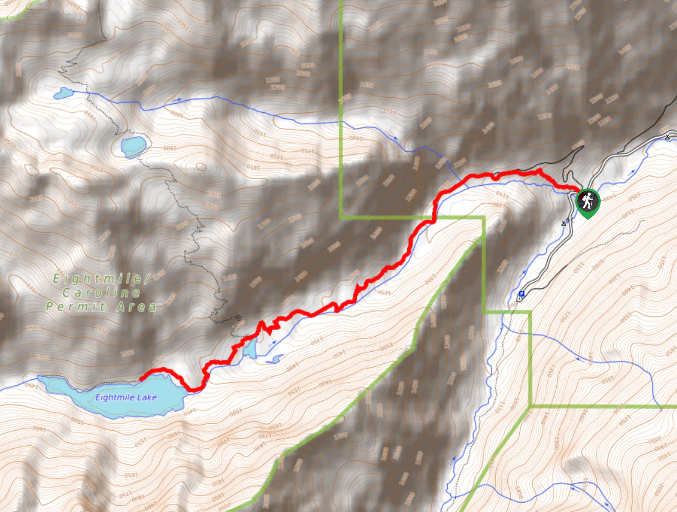 Eightmile Lake Trail Map