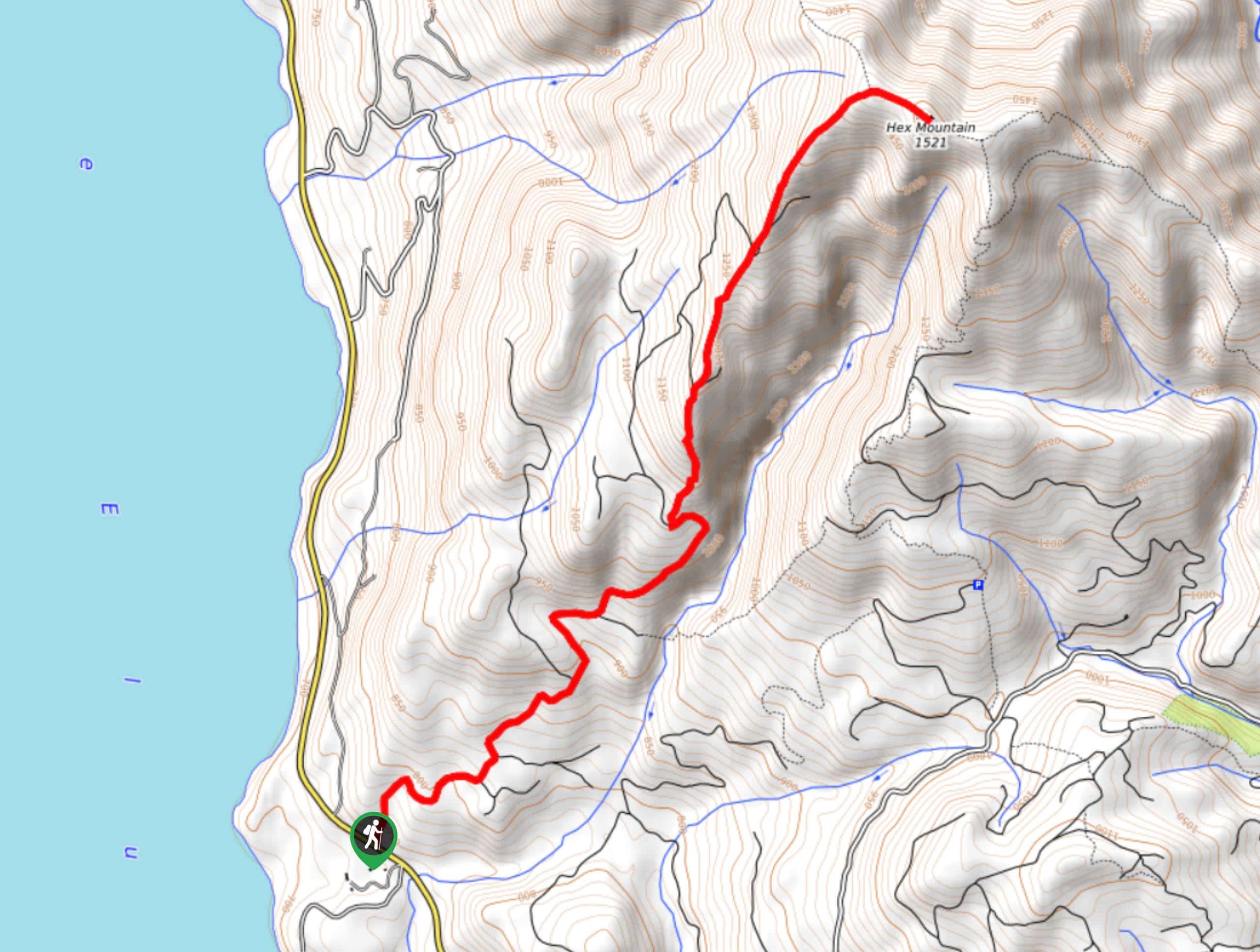 Hex Mountain Trail Map