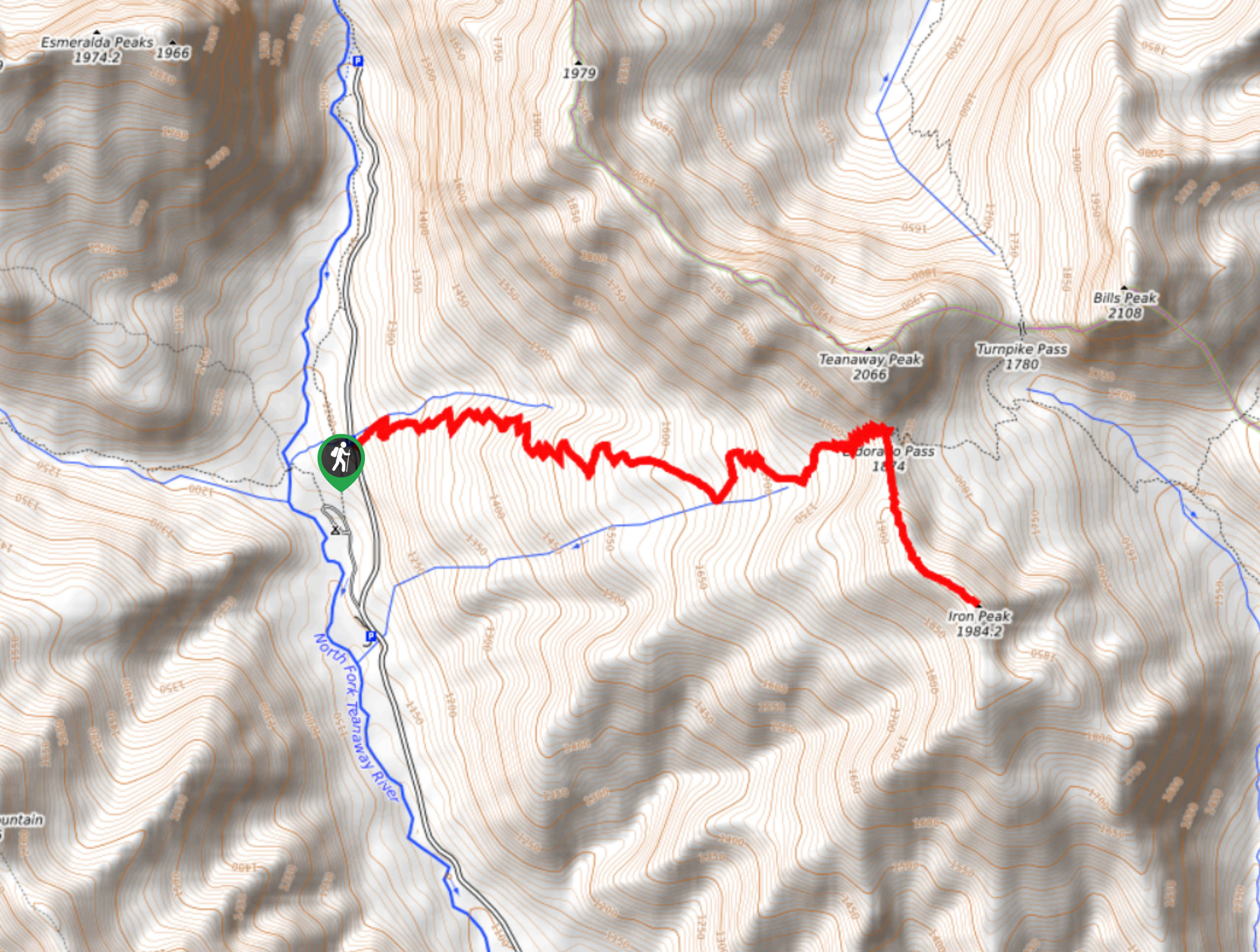 Iron Peak Trail Map