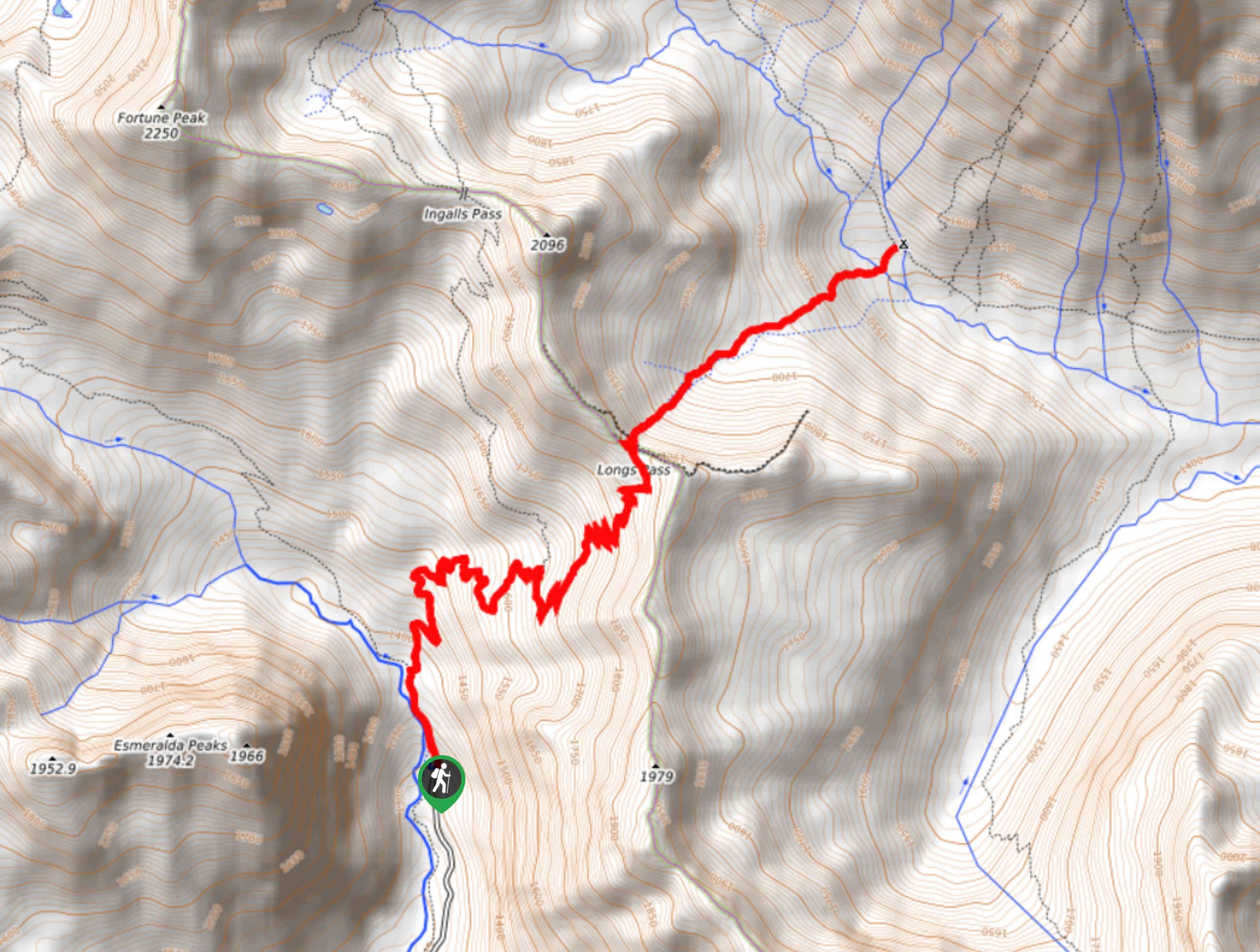 Longs Pass Trail Map