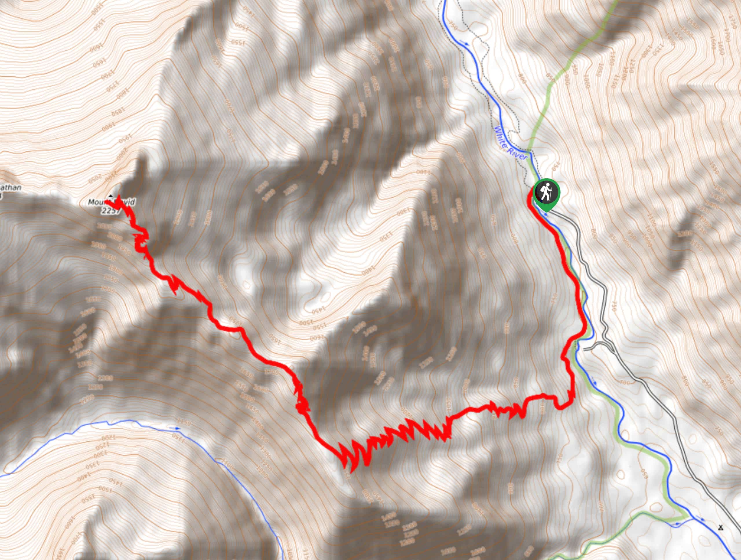 Mount David Hike Map