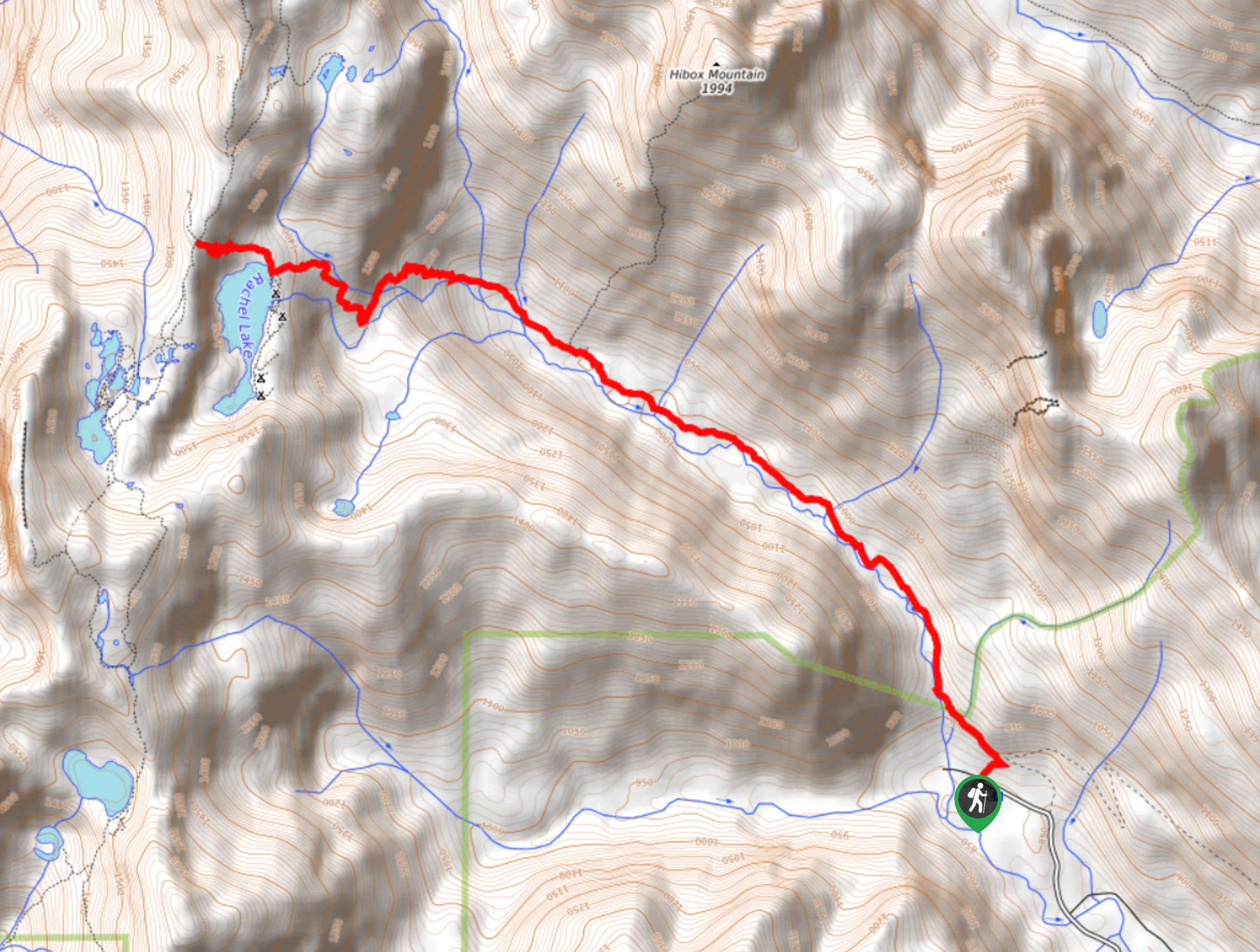 Rachel Lake Trail Map