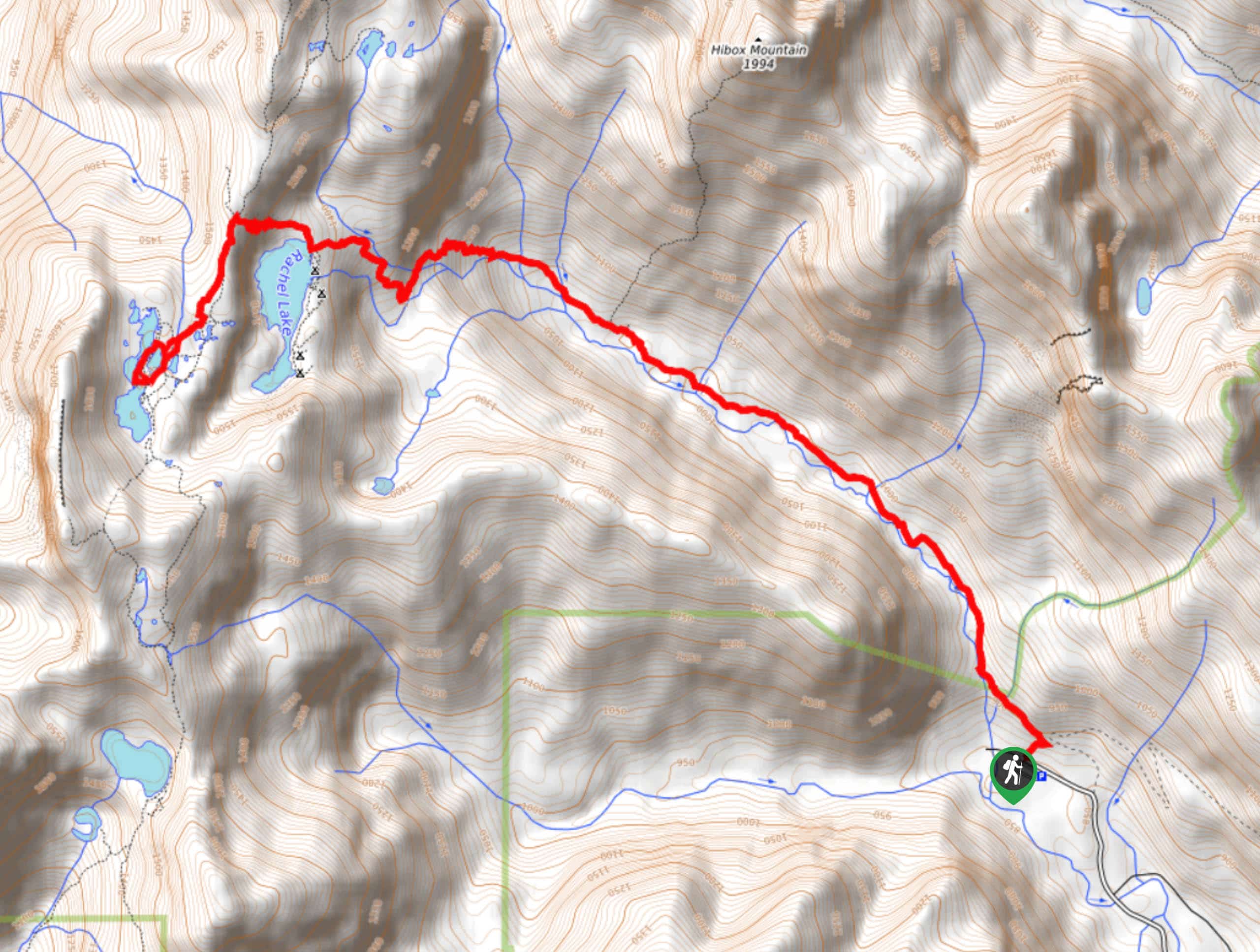 Rampart Lakes Hike Map