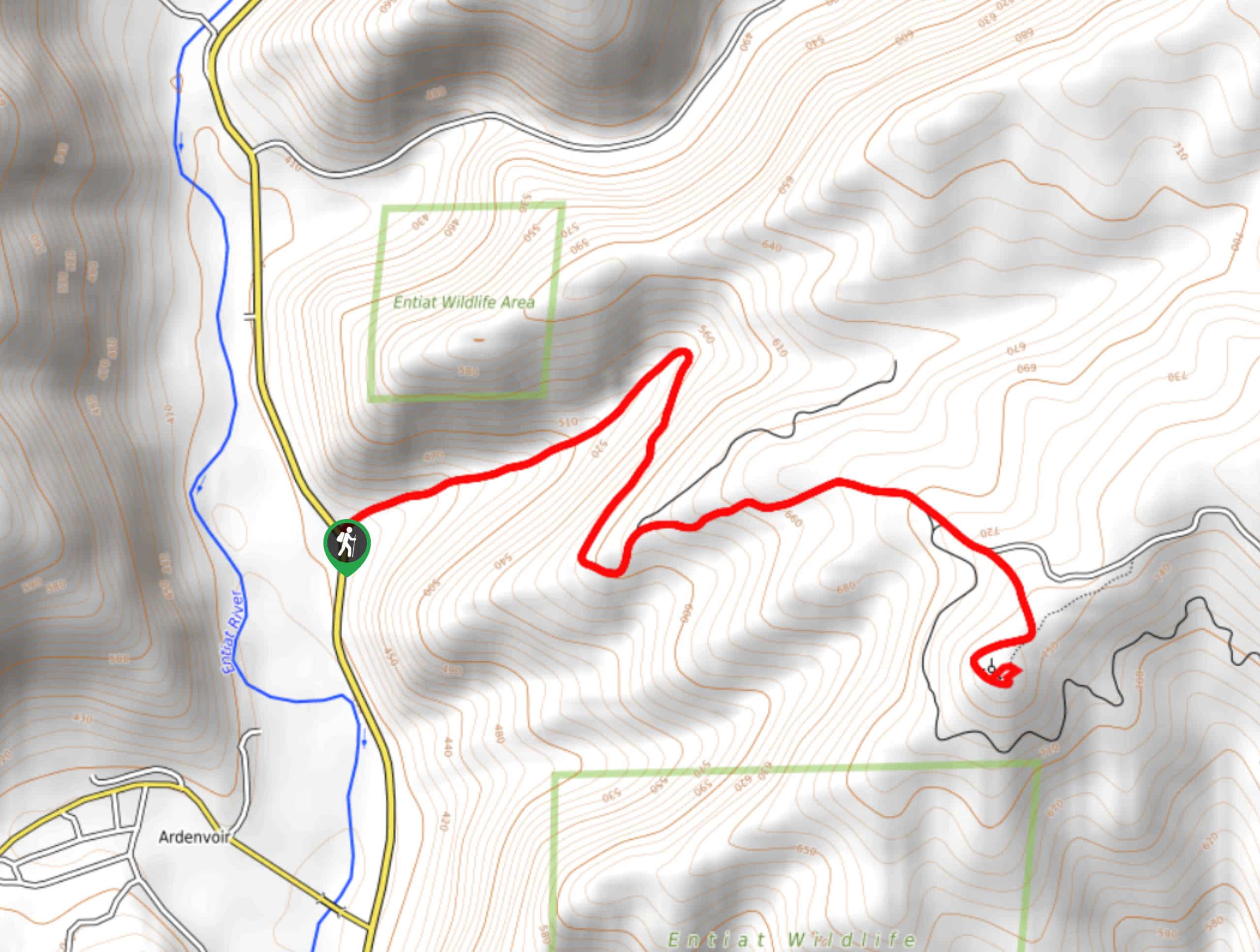 Steliko Lookout Trail Map