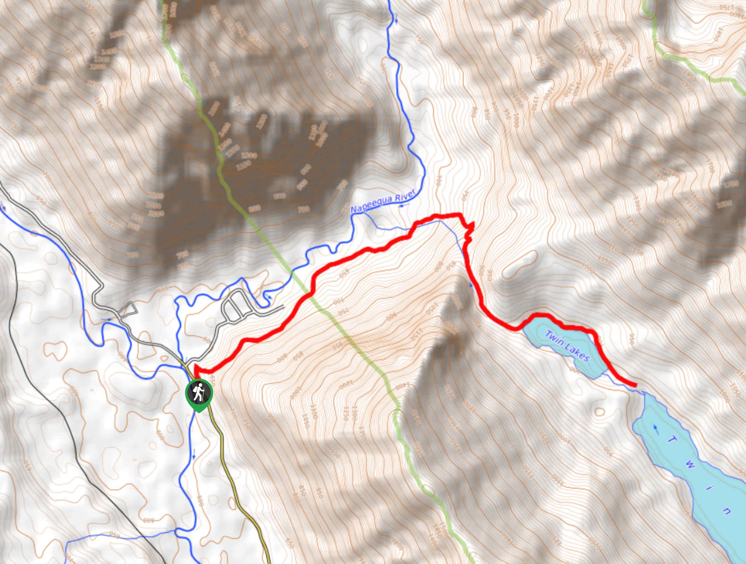 Twin Lakes Trail Map