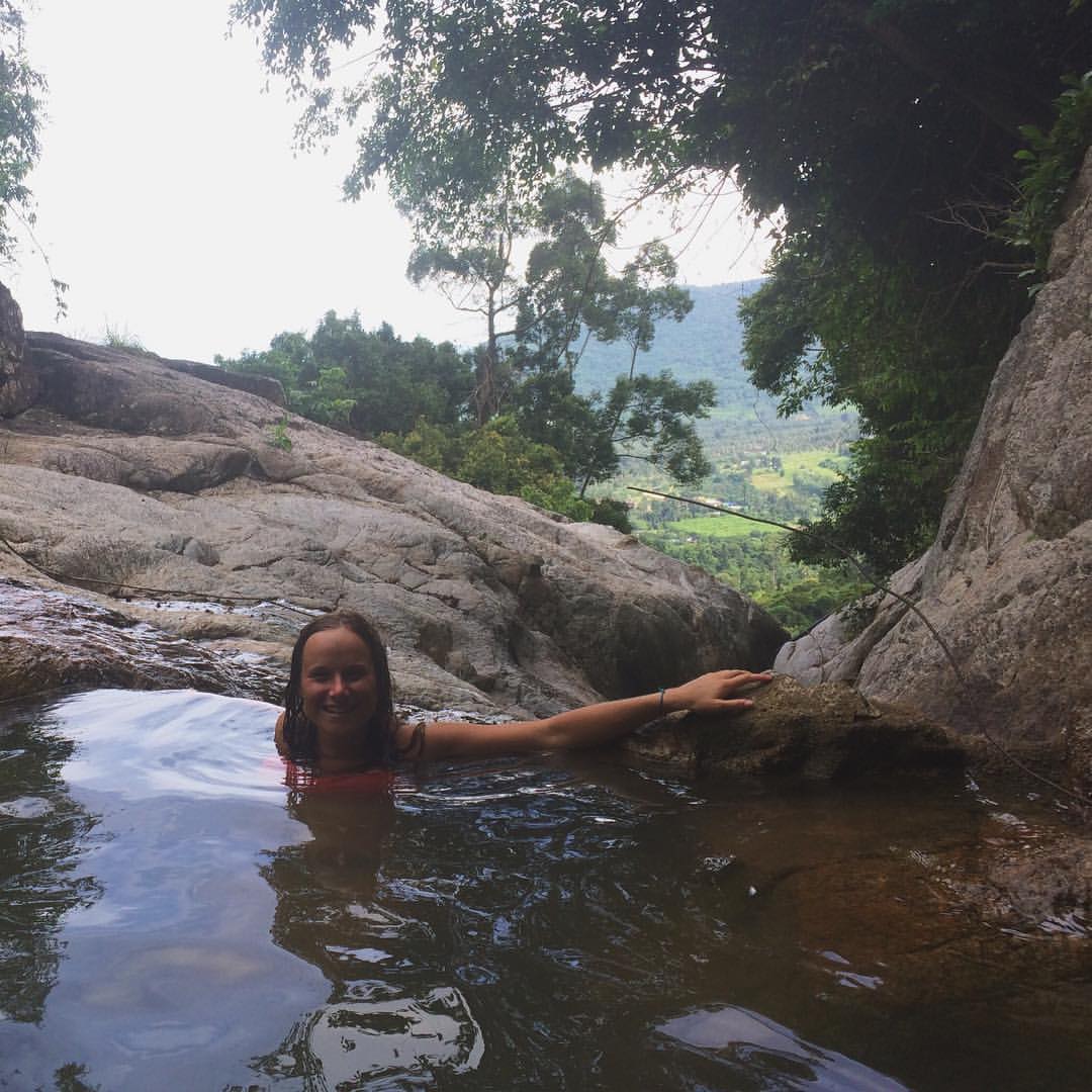 The infinity pool atop a waterfall in Thailand