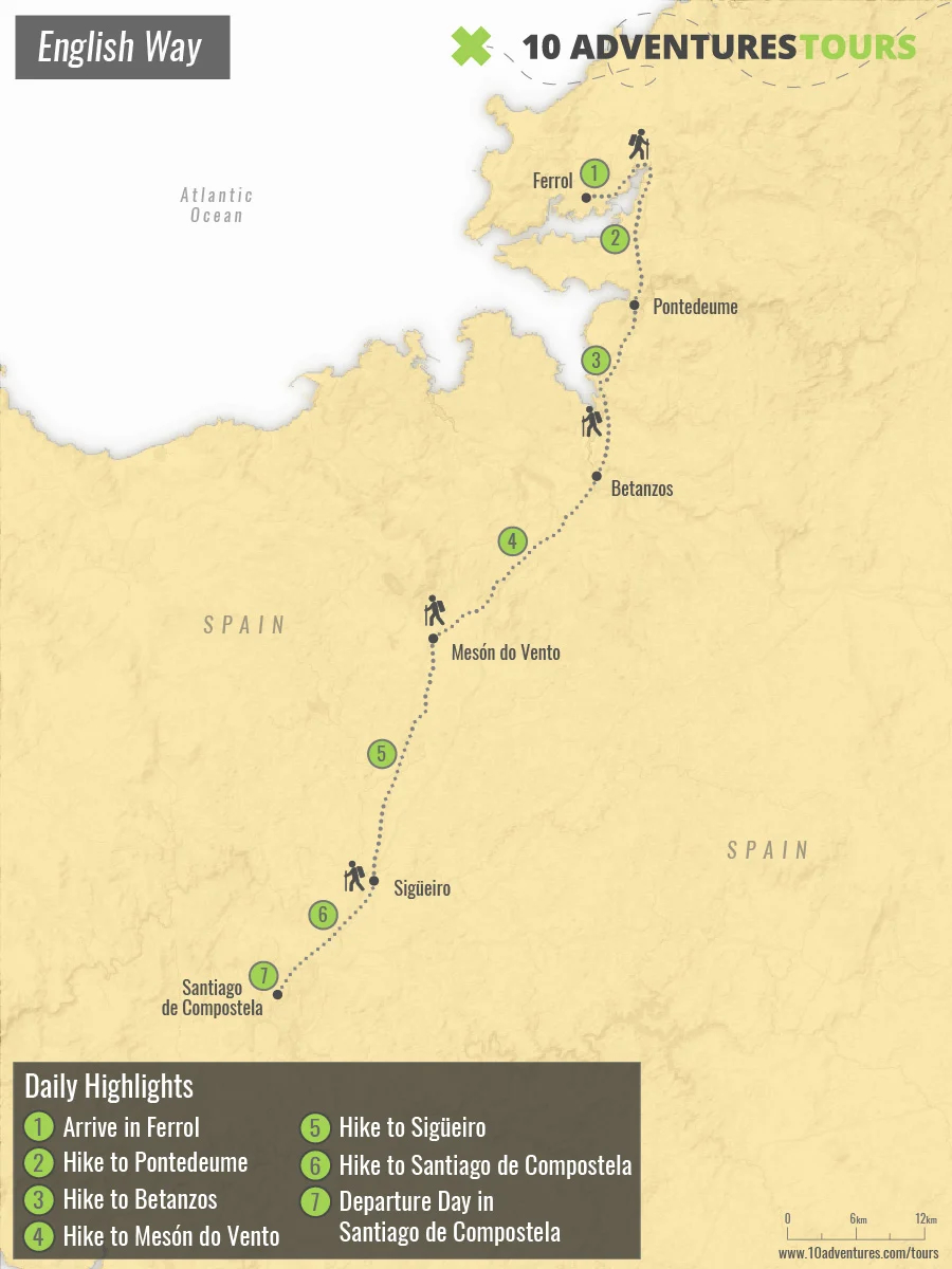 Camino Inglés Map