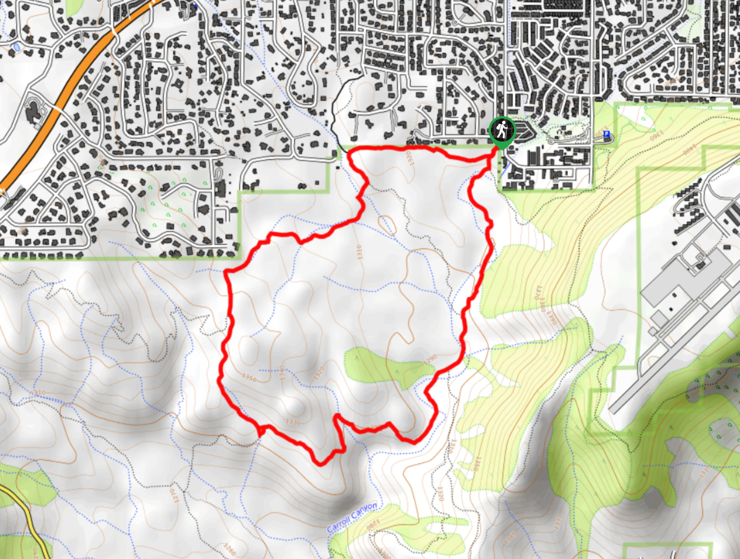 Carroll Canyon Trail Map