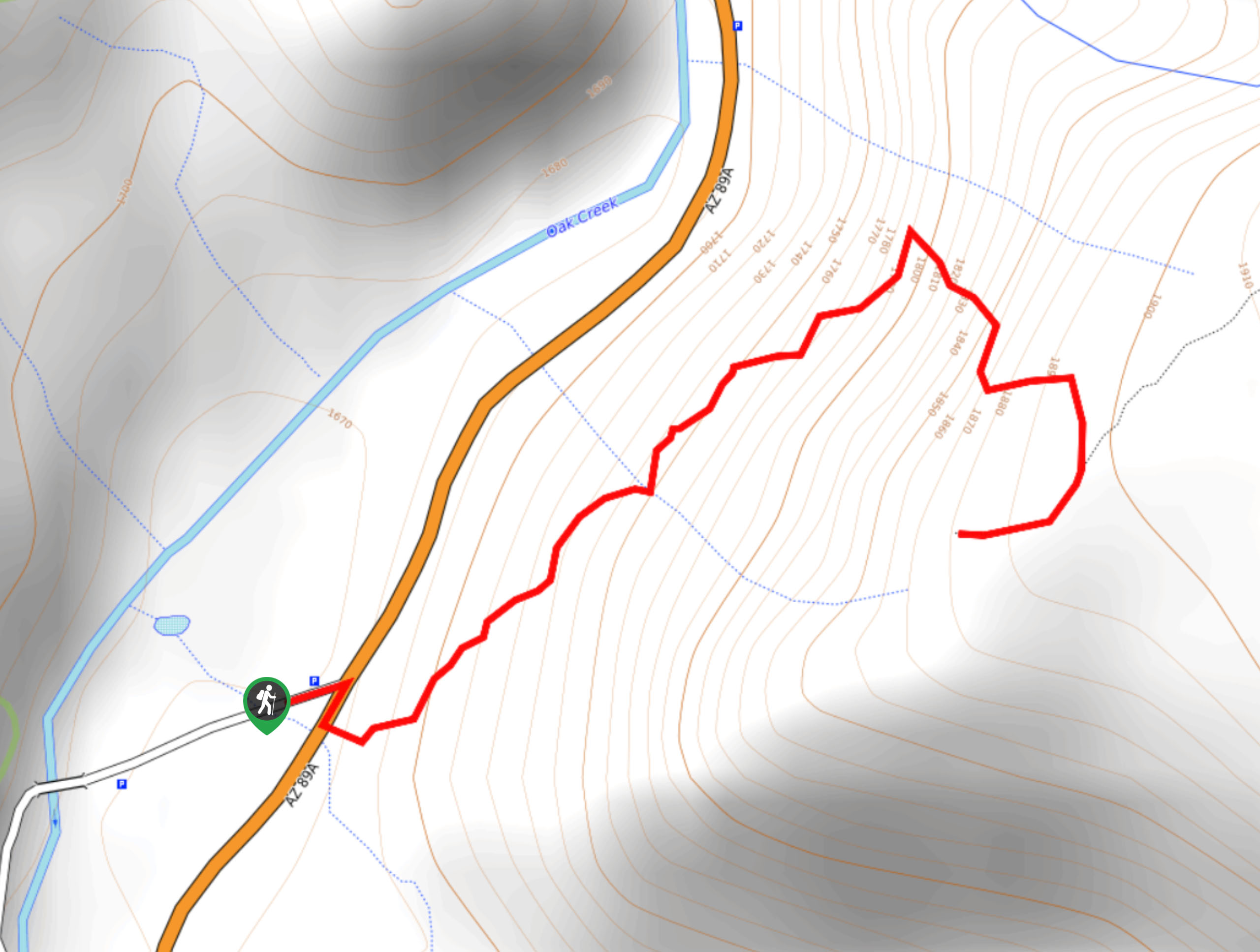 Harding Springs Trail Map