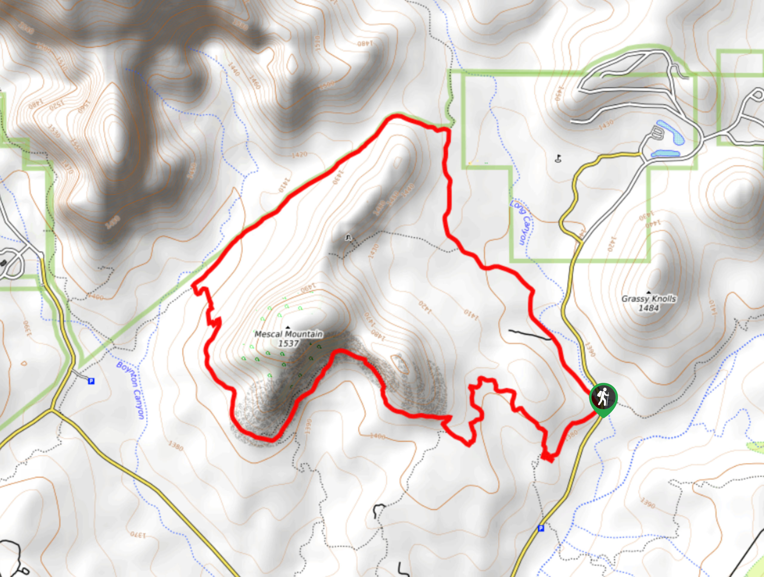 Mescal Mountain Loop Hike Map