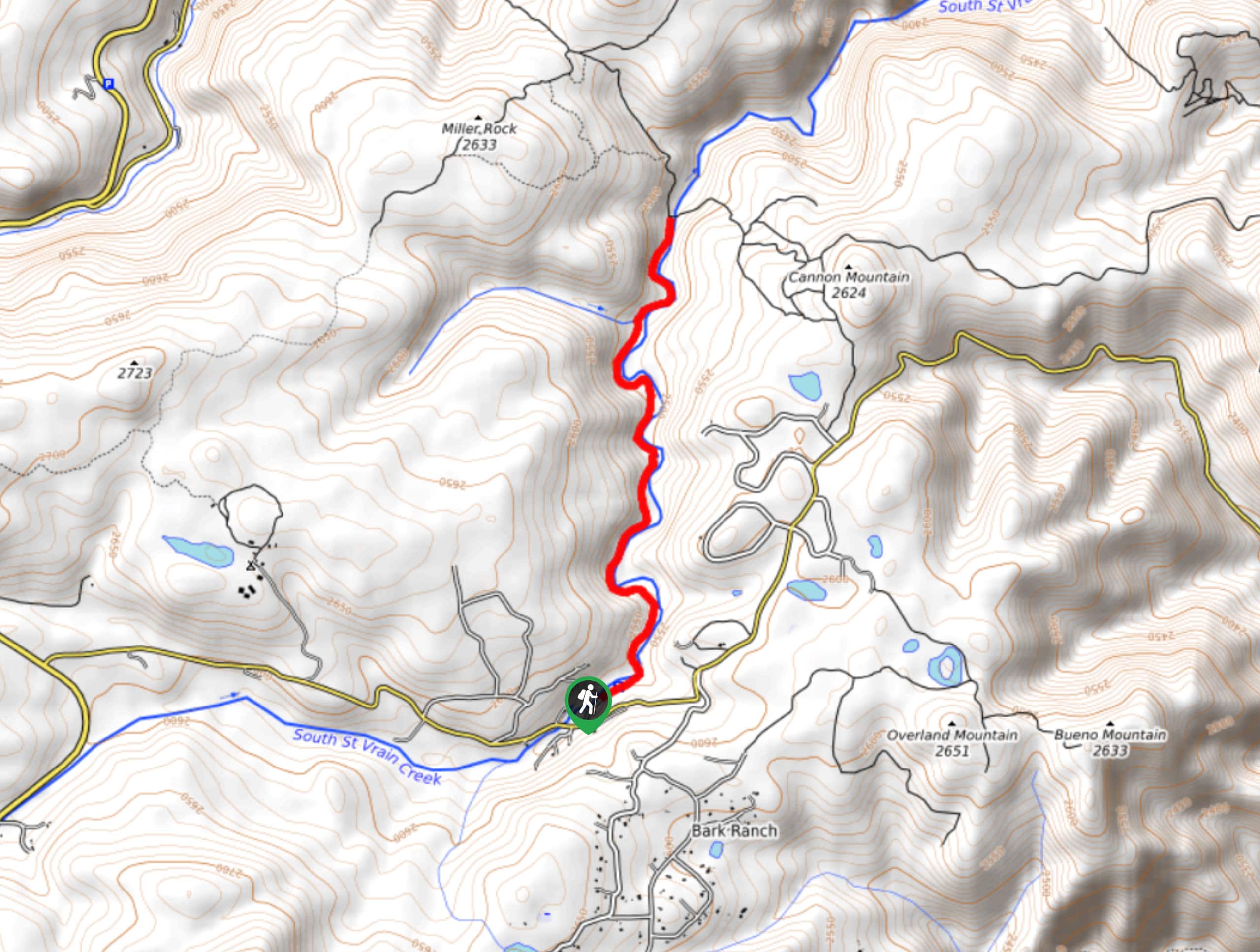 Ceran Saint Vrain Trail Map