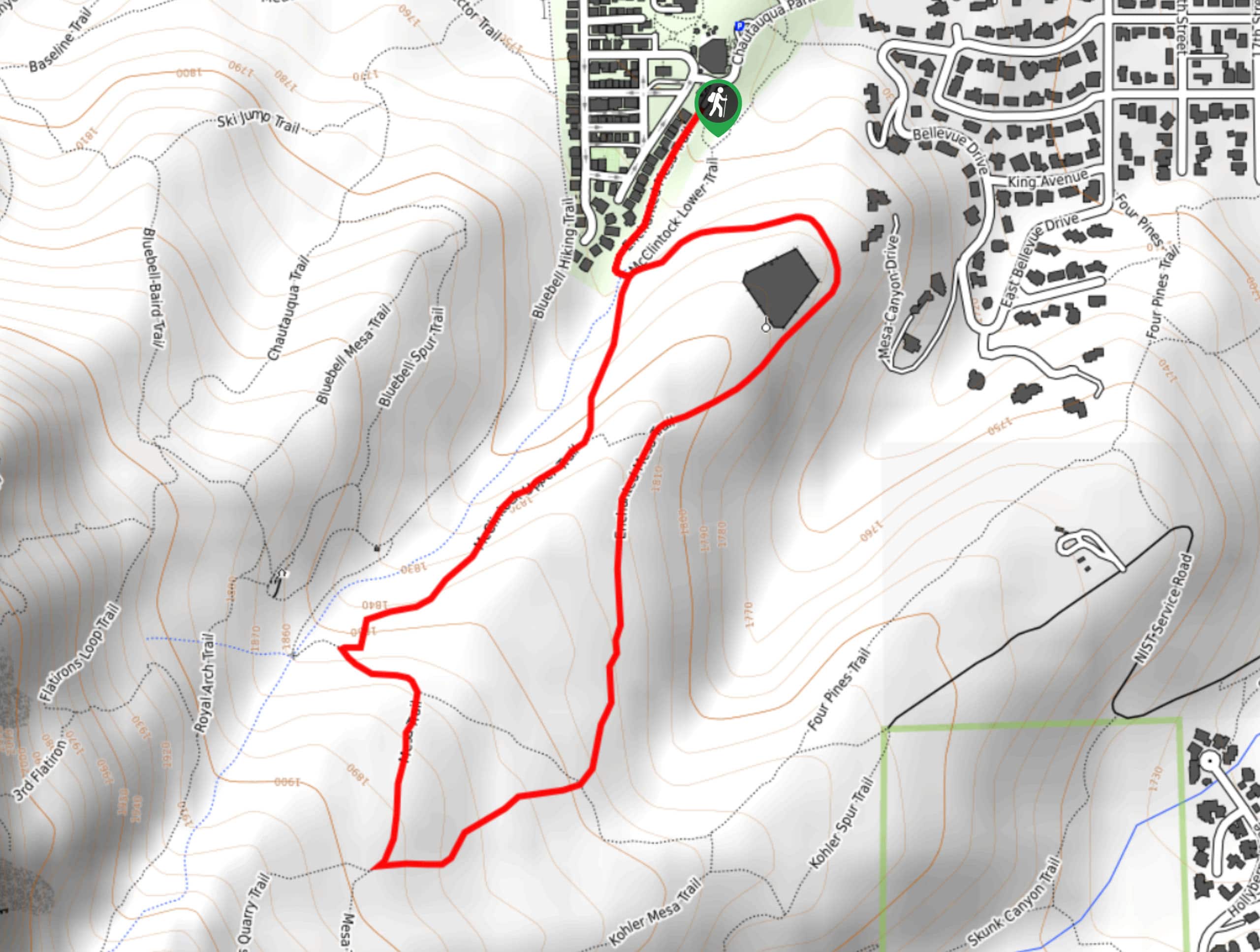 Enchanted Mesa Trail Map