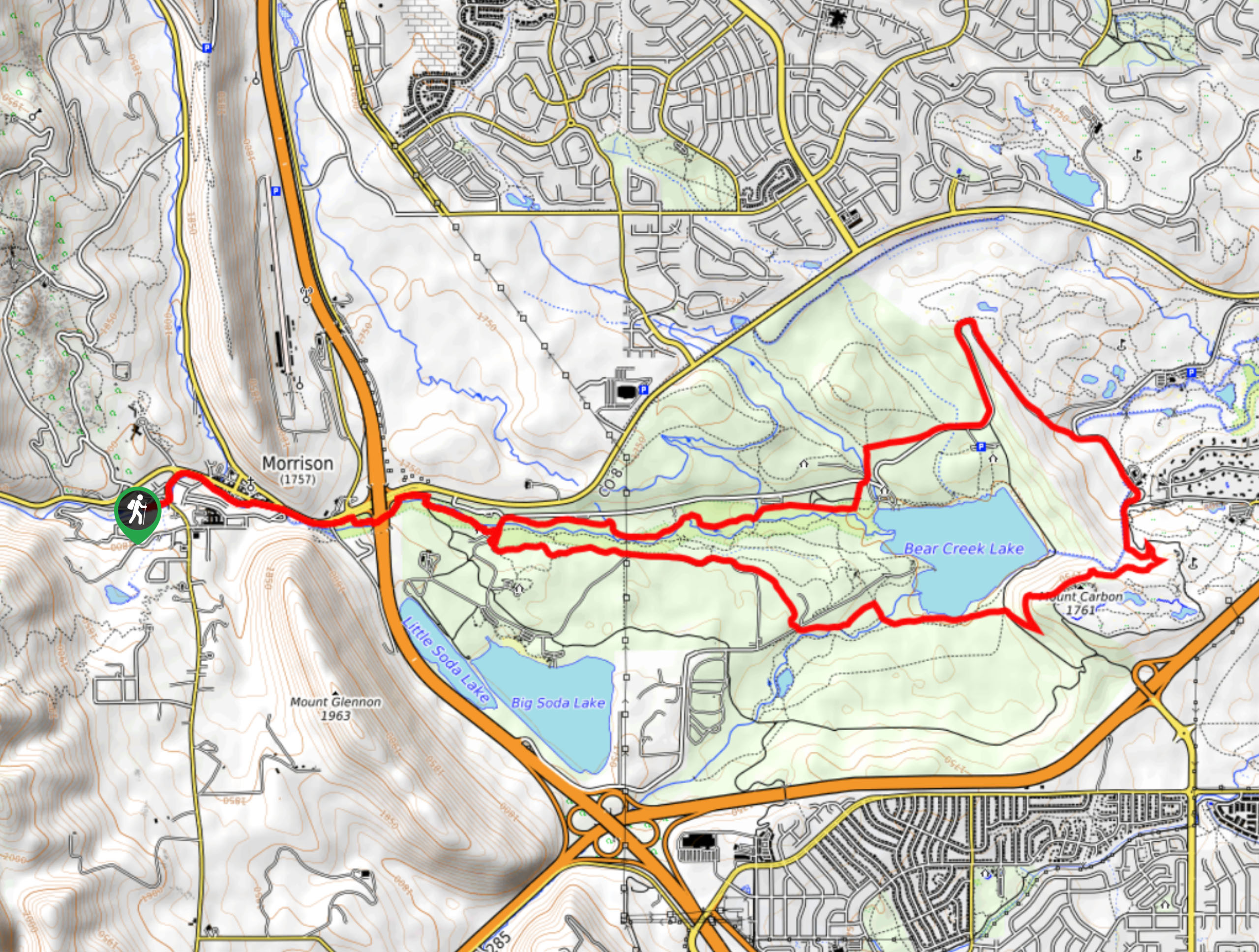Bear Creek Lake Trail Map