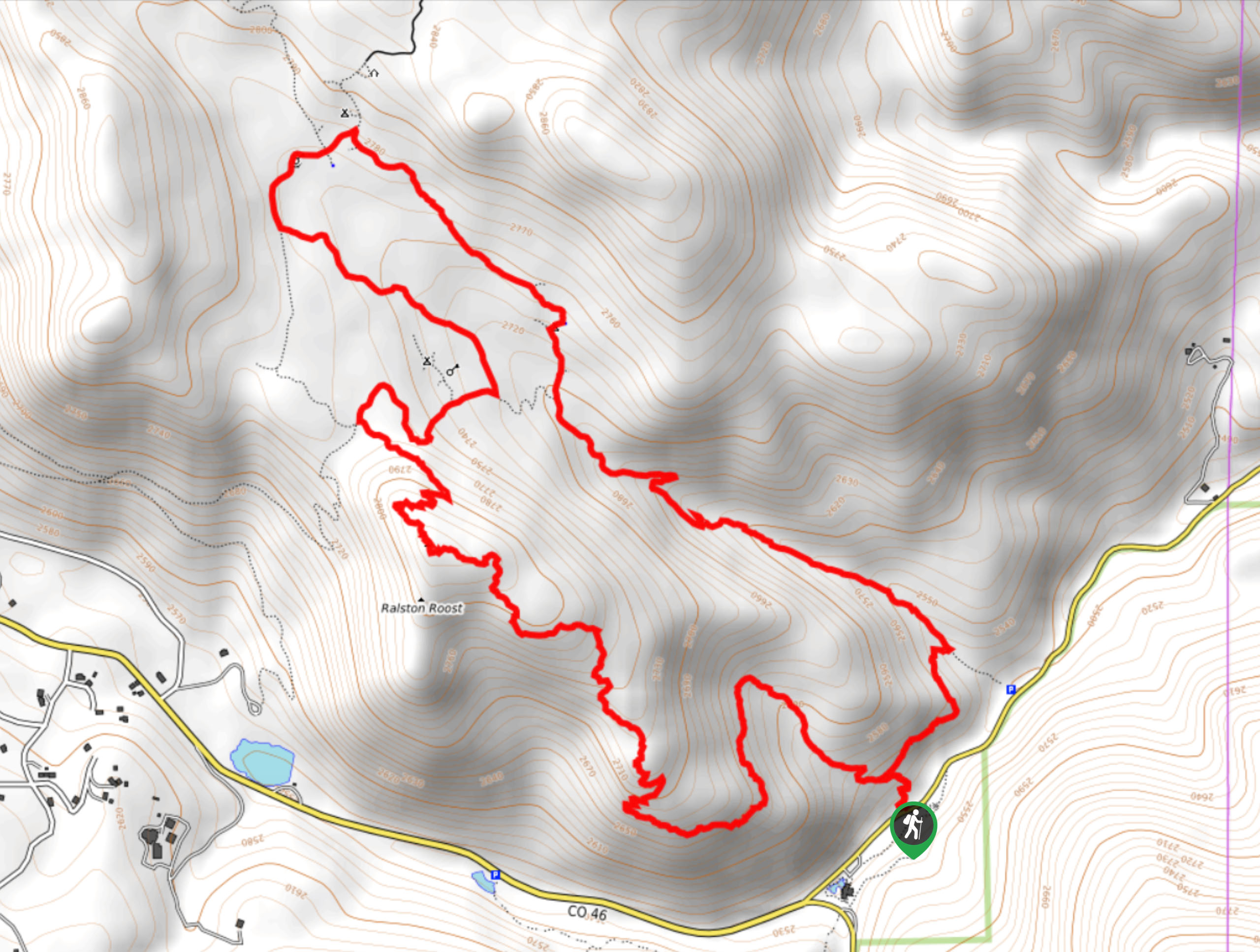 Black Bear and Horseshoe Loop Trail Map
