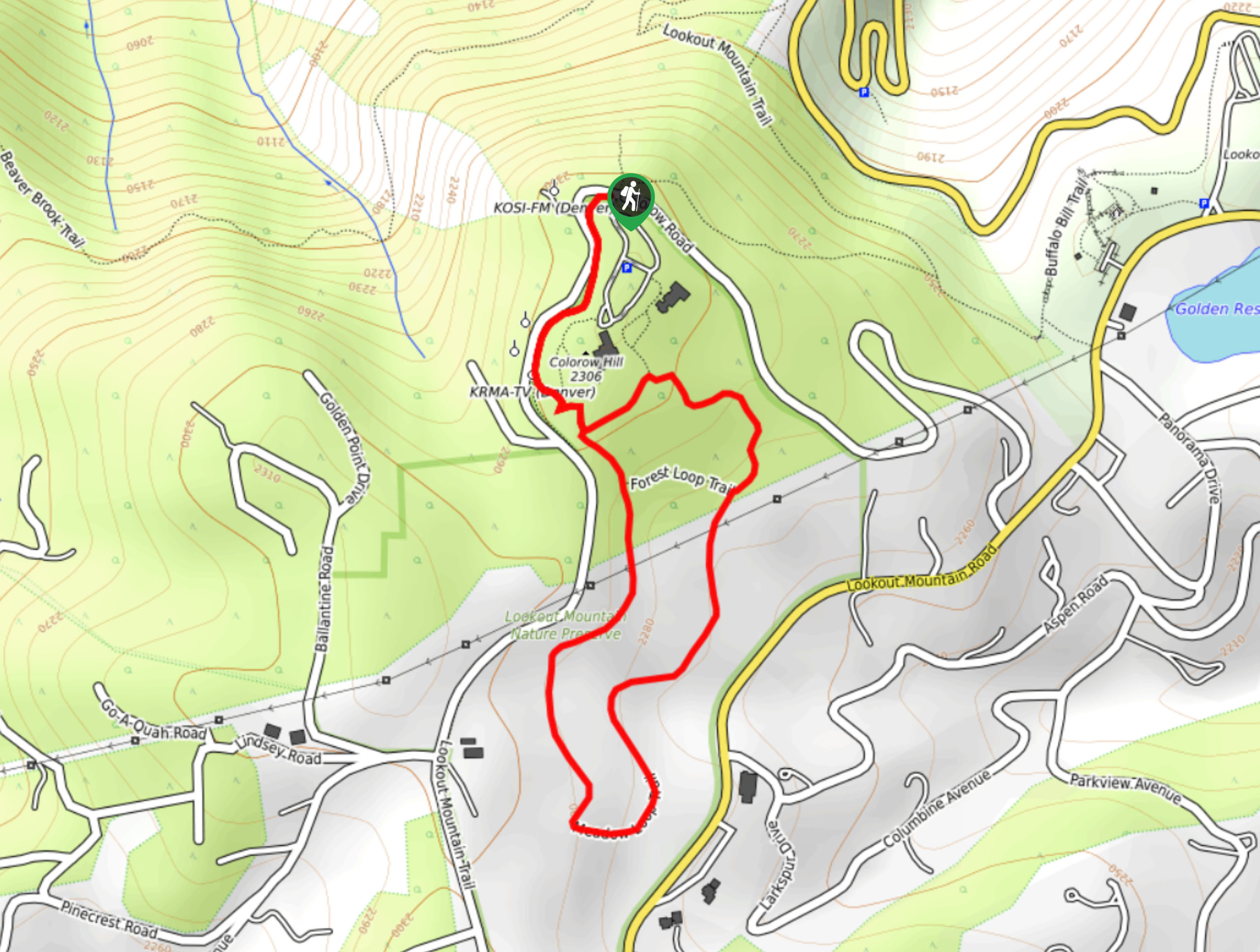 Colorow Mountain Trail Map