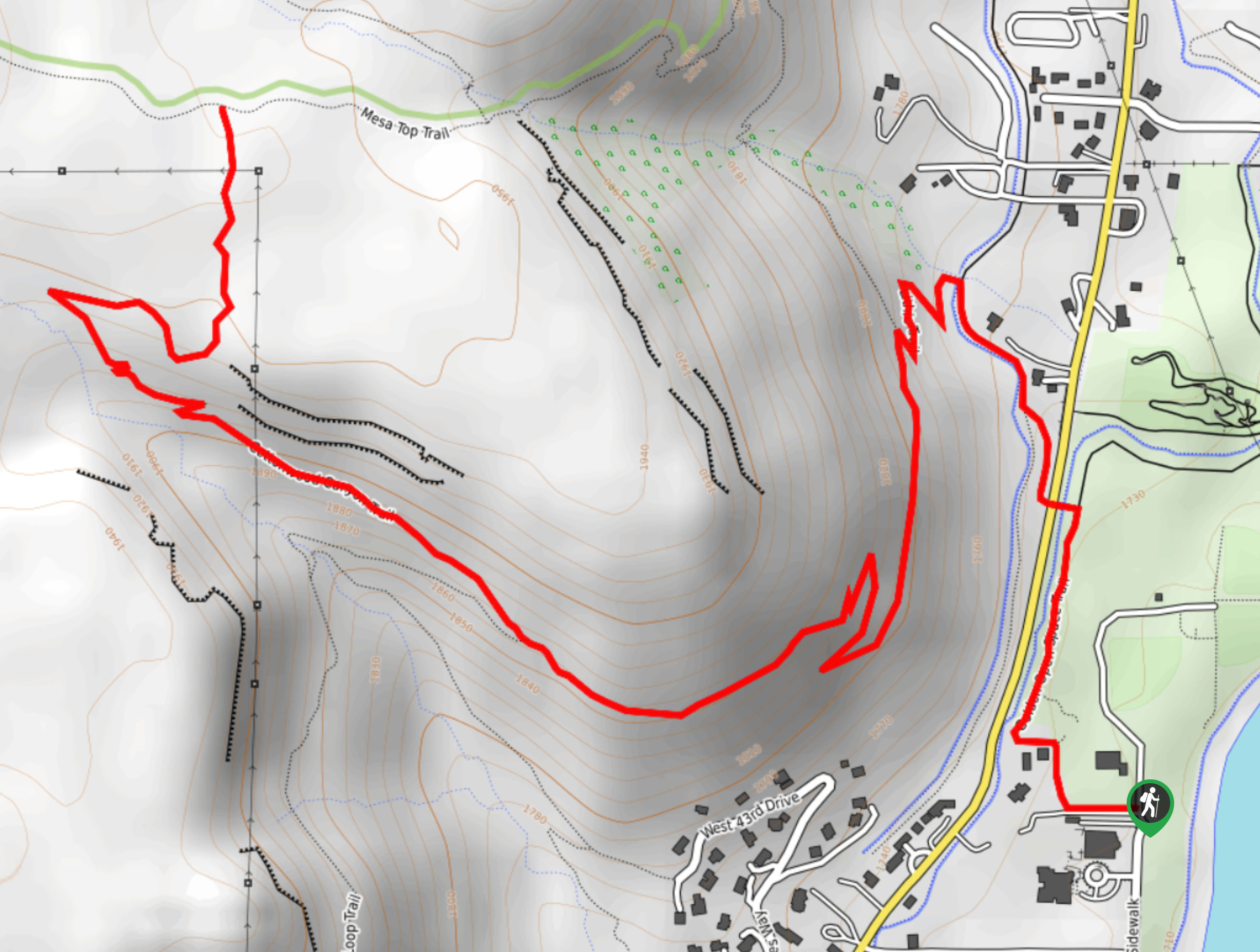 Cottonwood Canyon Trail Map