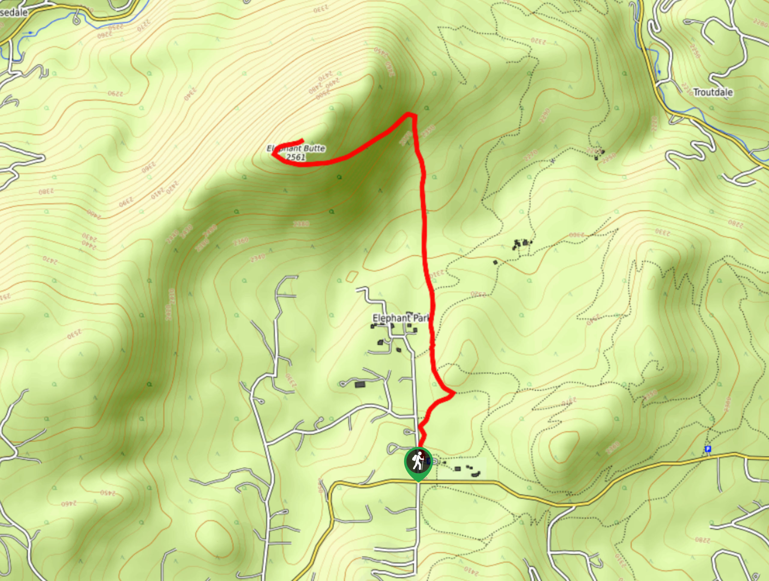 Elephant Butte Trail Map