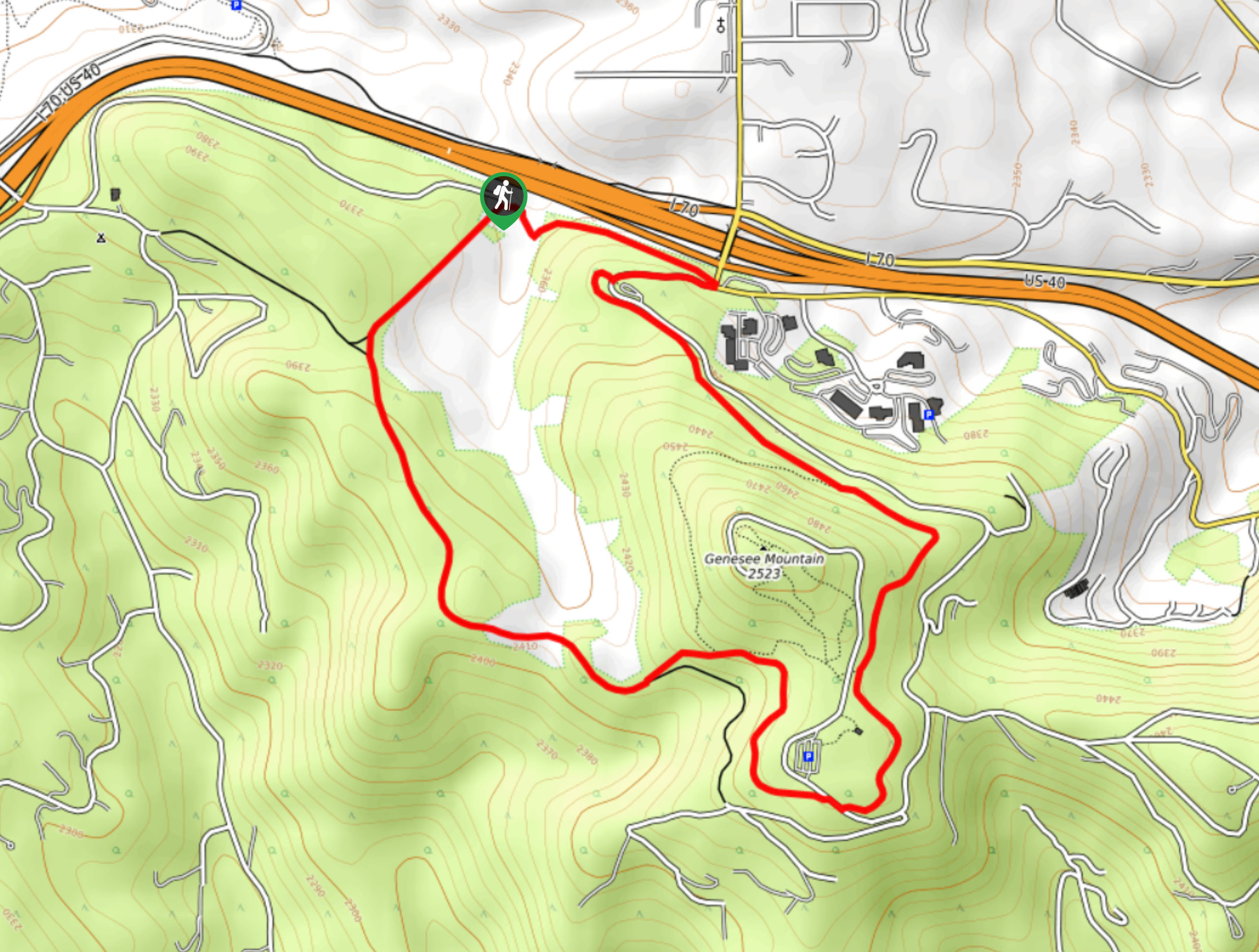 Genesee Mountain Trail Map