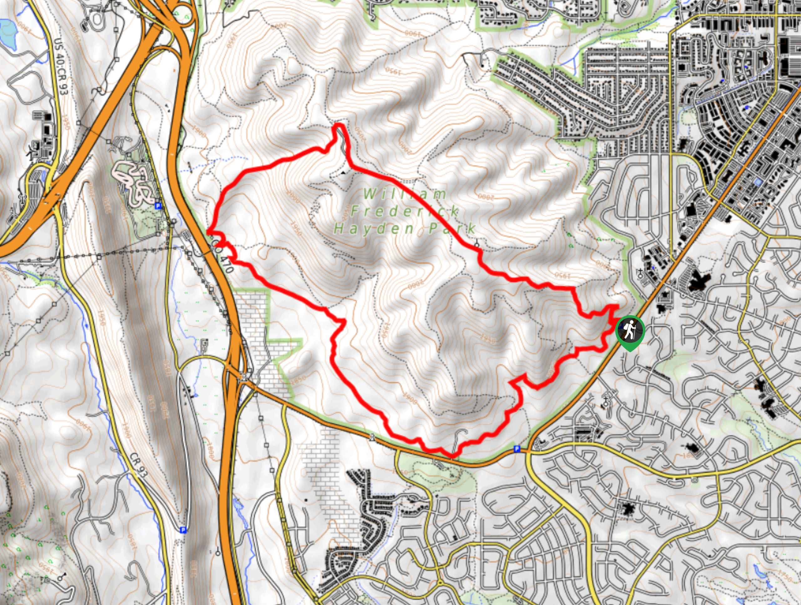 Green Mountain Novice Loop Map
