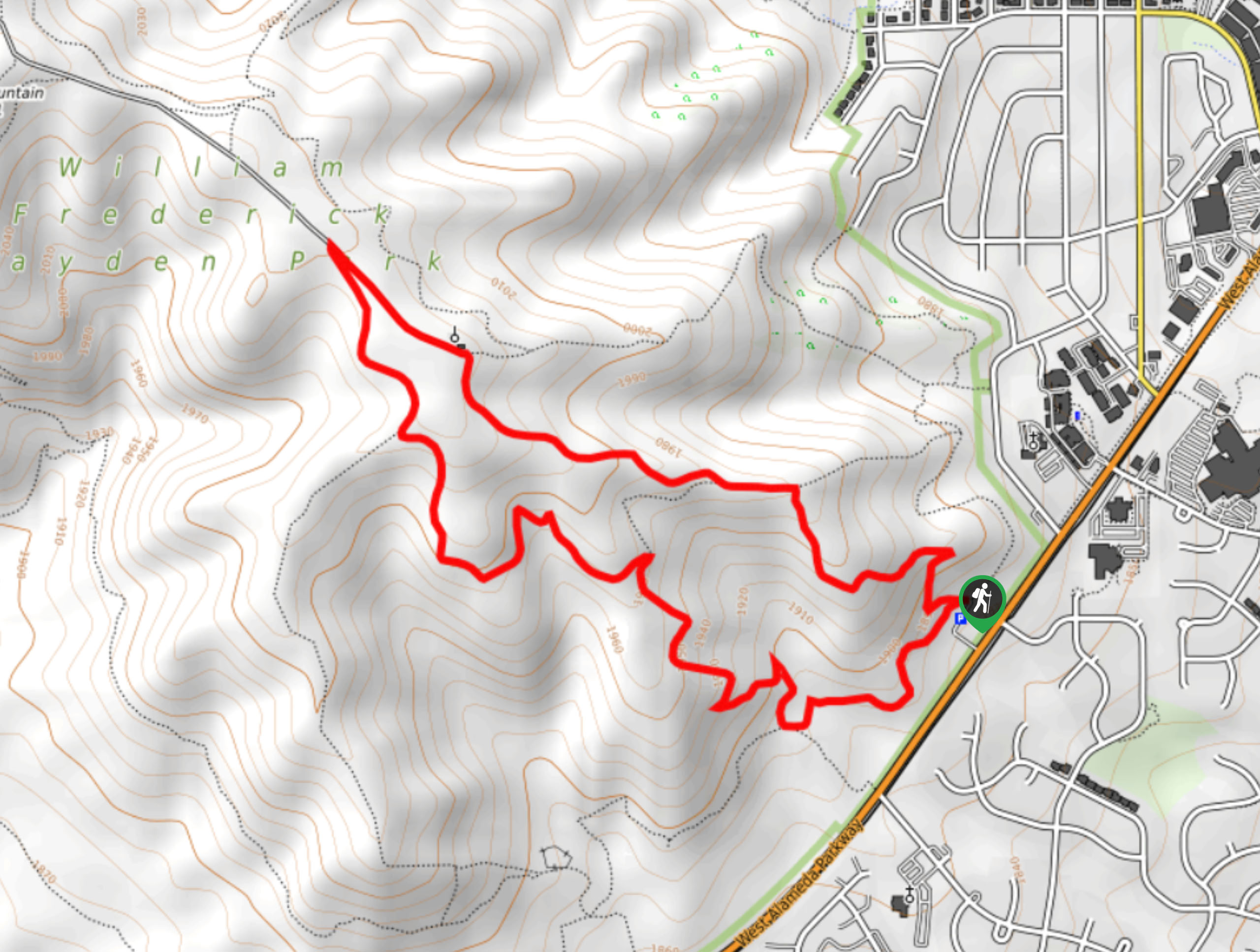 Green Mountain and Hayden Loop Map