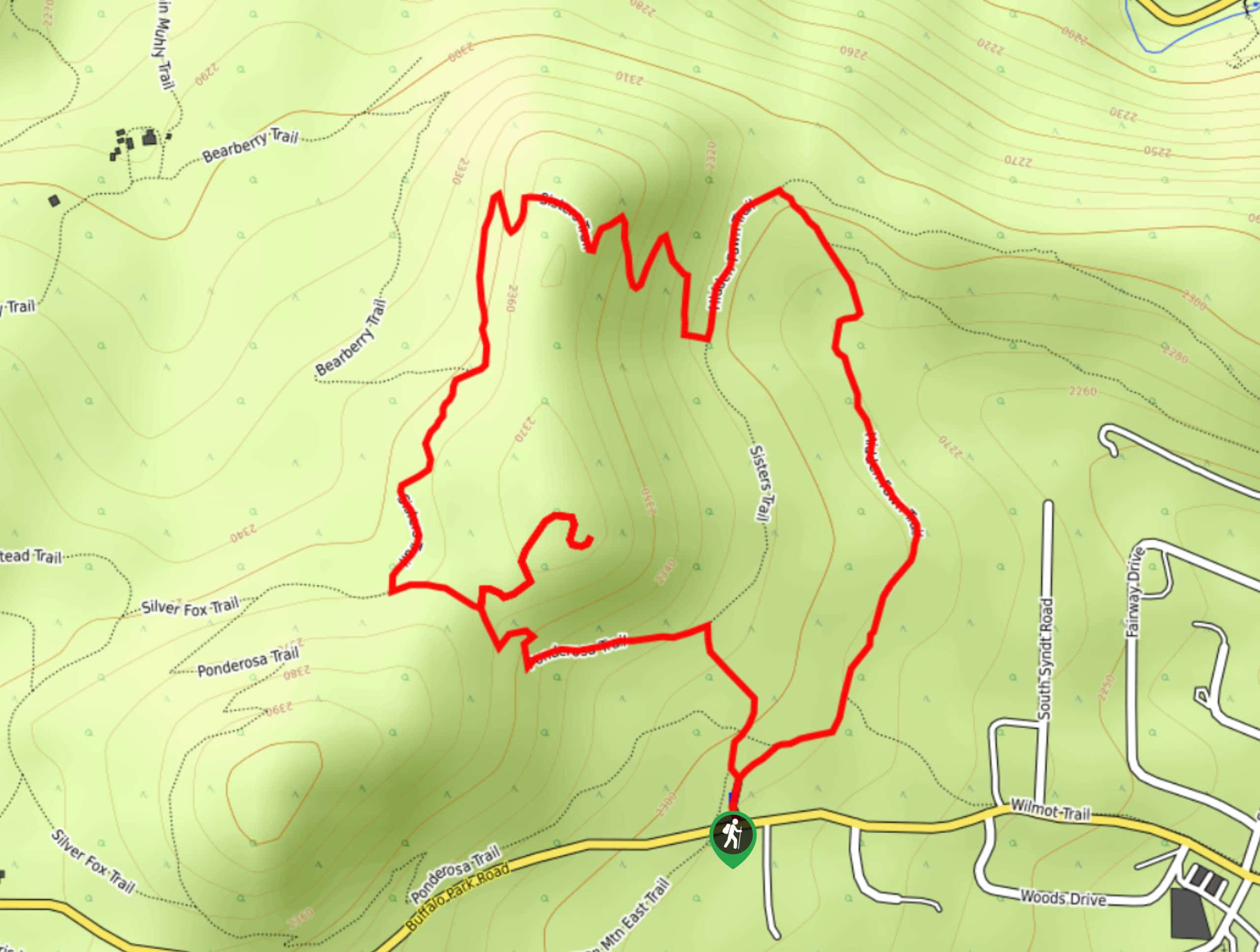 Hidden Fawn Loop Trail Map