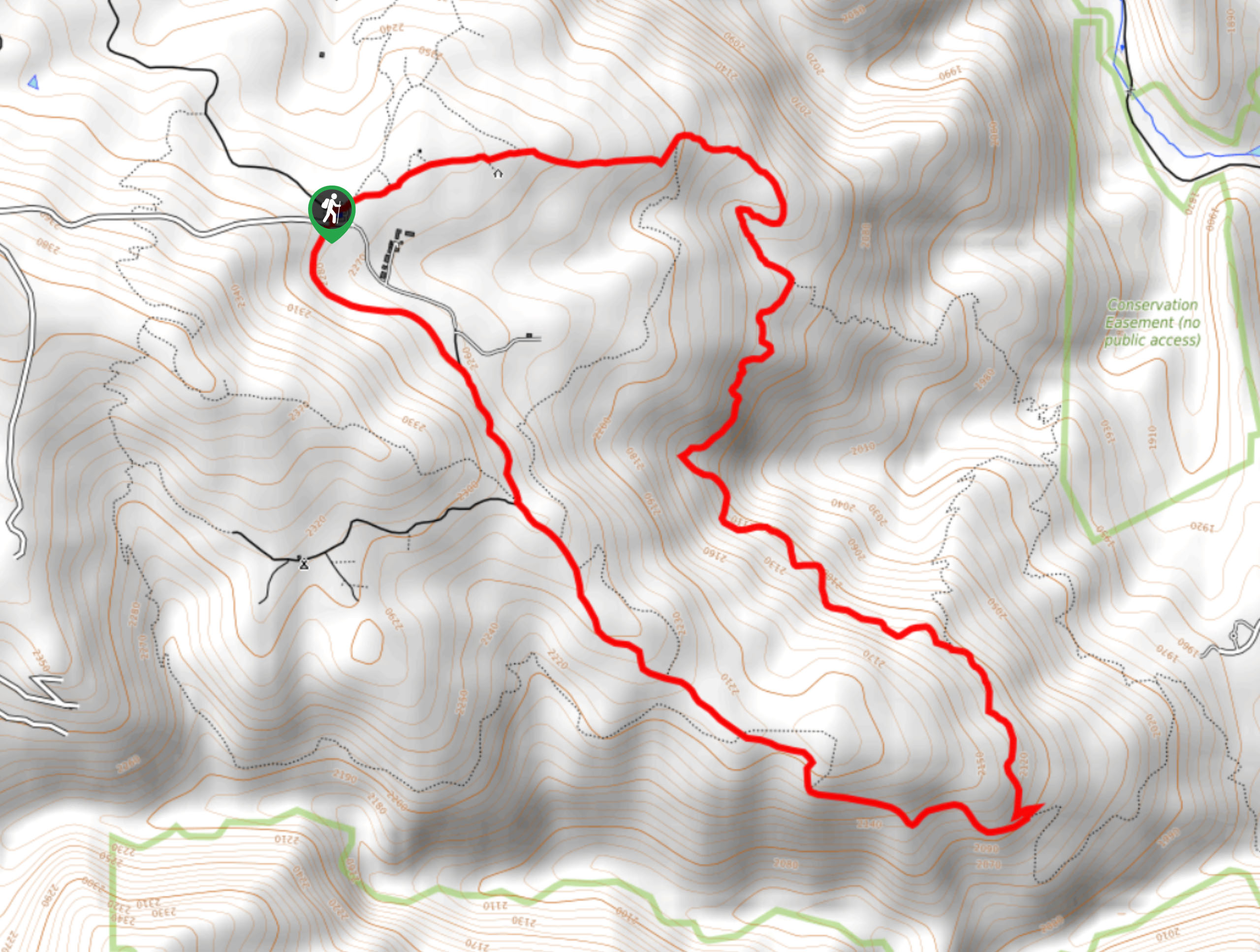 Longhorn and Shorthorn Hike Map