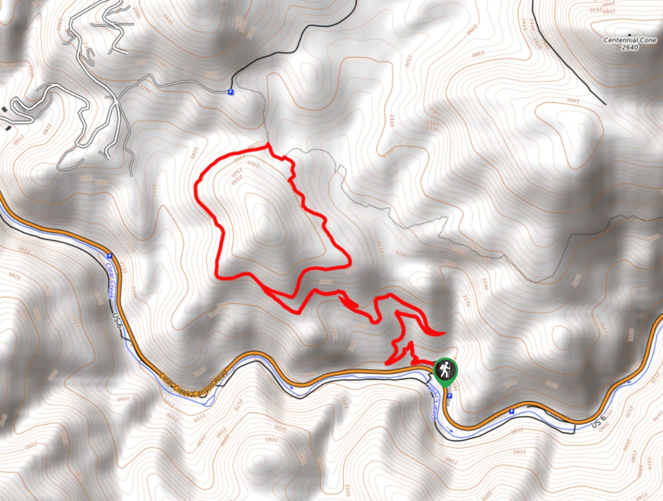 Mayhem Gulch Hike Map