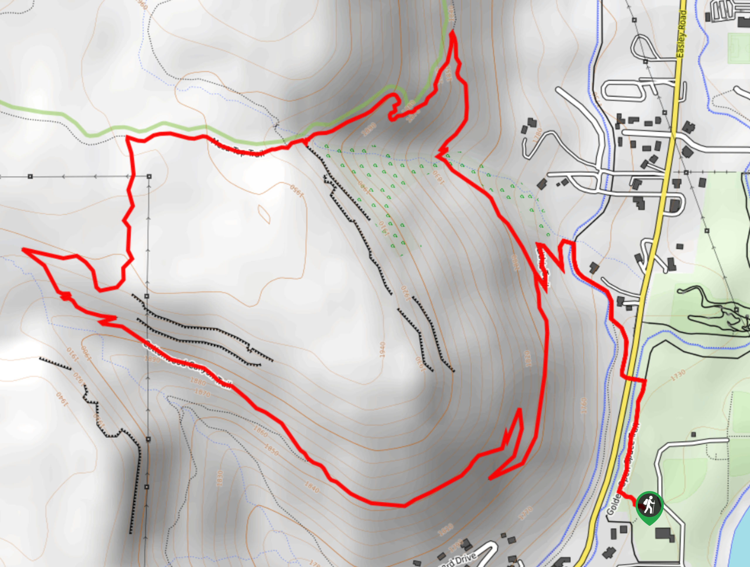 Mesa Top and Cottonwood Canyon Trail Map