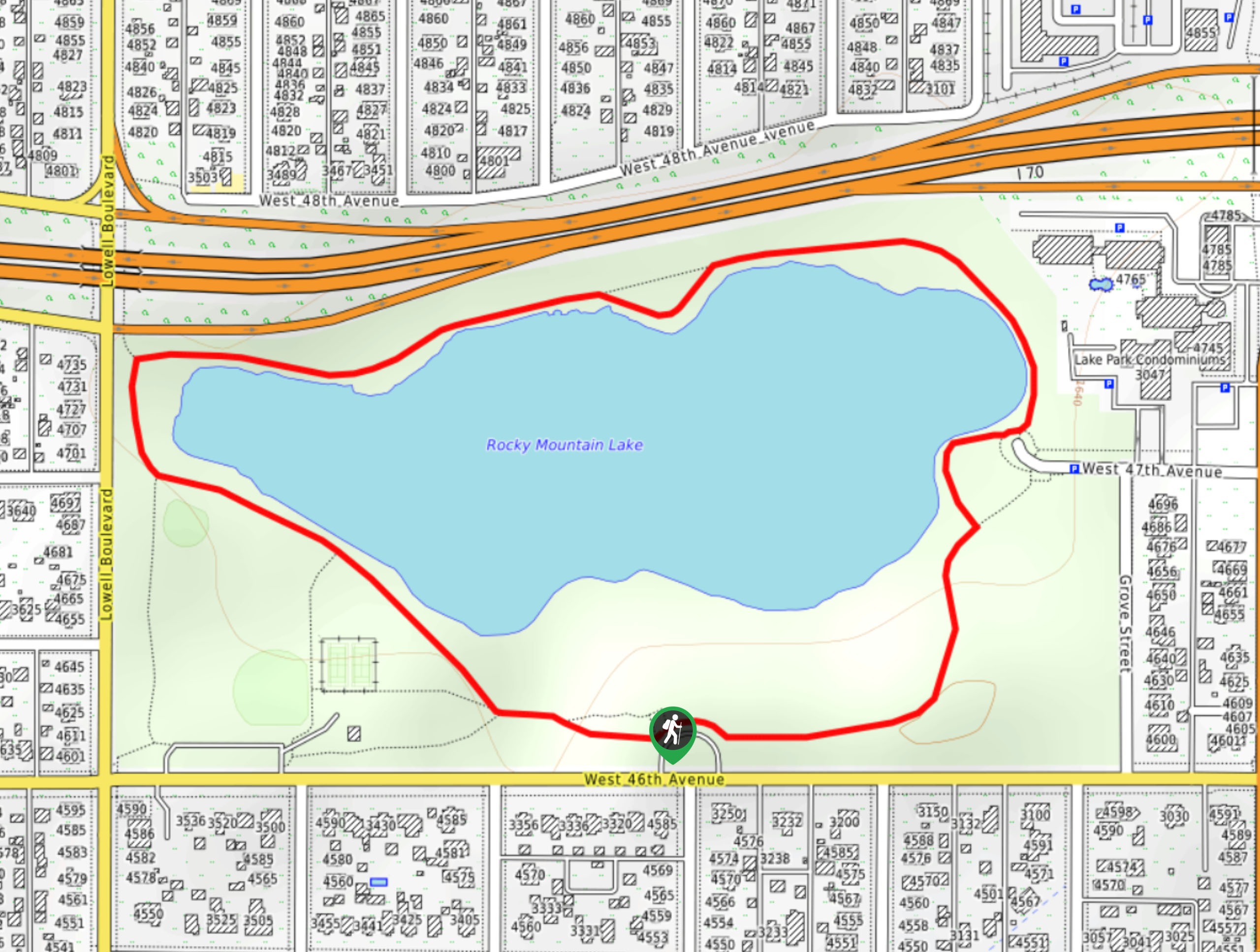 Rocky Mountain Lake Park Loop Map