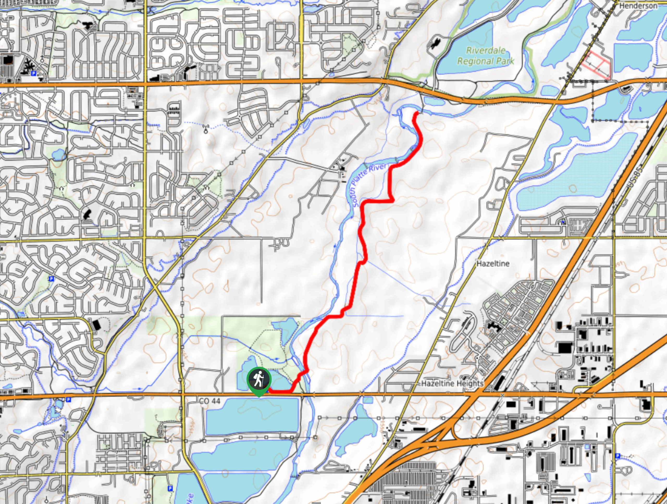 South Platte Greenway North Trail Map